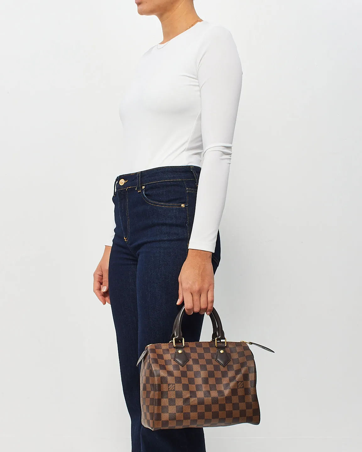 Louis Vuitton Damier Ebene Canvas Speedy 25