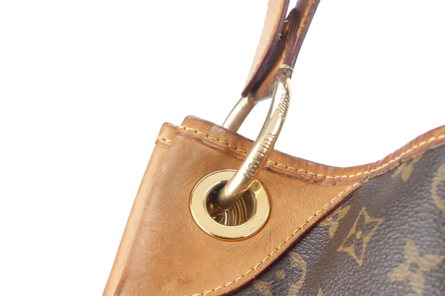 LOUIS VUITTON GALLERIA BAG GM BROWN MONOGRAM CANVAS GOLD HARDWARE WITH DUST COVER
