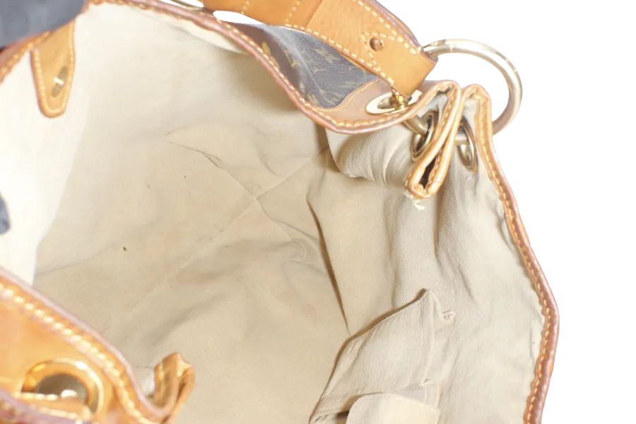 LOUIS VUITTON GALLERIA BAG GM BROWN MONOGRAM CANVAS GOLD HARDWARE WITH DUST COVER