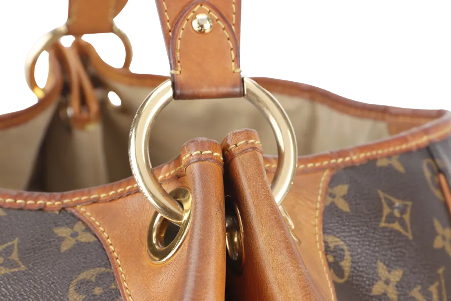 LOUIS VUITTON GALLERIA BAG GM BROWN MONOGRAM CANVAS GOLD HARDWARE WITH DUST COVER
