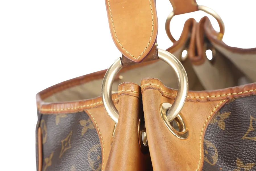 LOUIS VUITTON GALLERIA BAG GM BROWN MONOGRAM CANVAS GOLD HARDWARE WITH DUST COVER