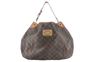 LOUIS VUITTON GALLERIA BAG GM BROWN MONOGRAM CANVAS GOLD HARDWARE WITH DUST COVER