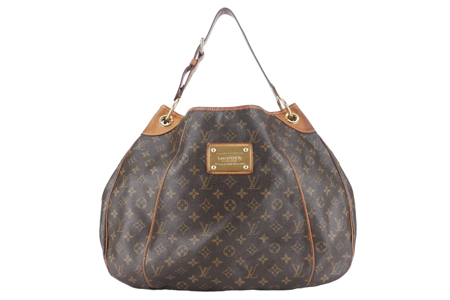 LOUIS VUITTON GALLERIA BAG GM BROWN MONOGRAM CANVAS GOLD HARDWARE WITH DUST COVER