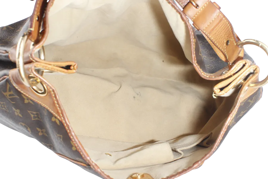 LOUIS VUITTON GALLERIA BAG GM BROWN MONOGRAM CANVAS GOLD HARDWARE WITH DUST COVER