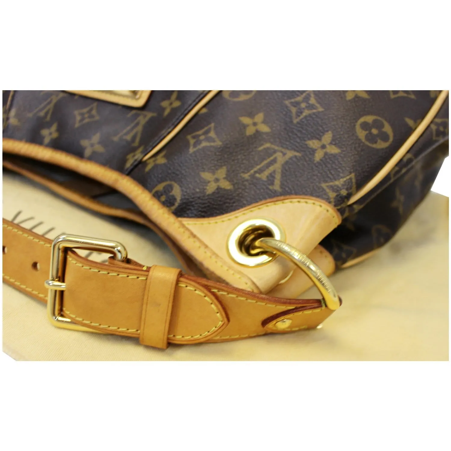 LOUIS VUITTON Galliera PM Monogram Canvas Shoulder Bag Brown
