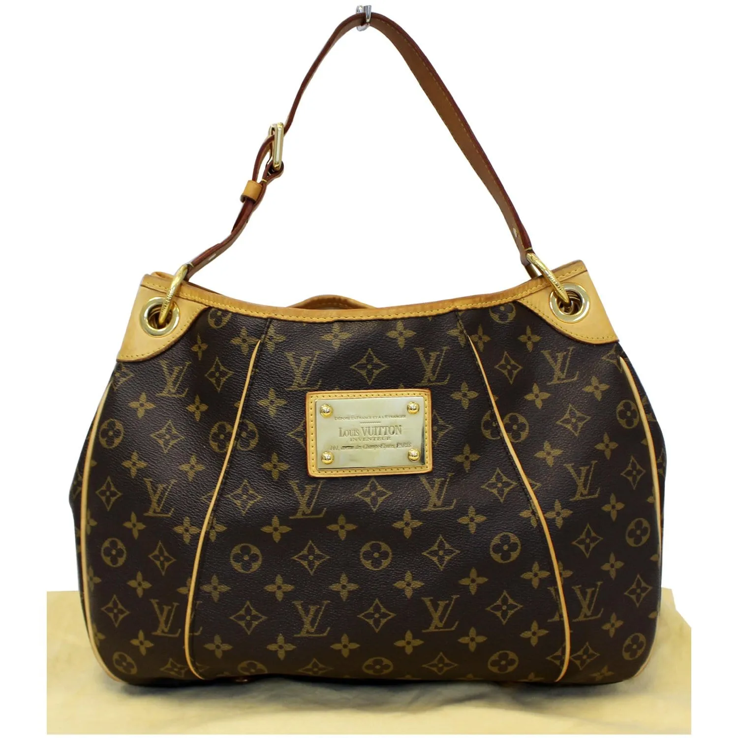 LOUIS VUITTON Galliera PM Monogram Canvas Shoulder Bag Brown