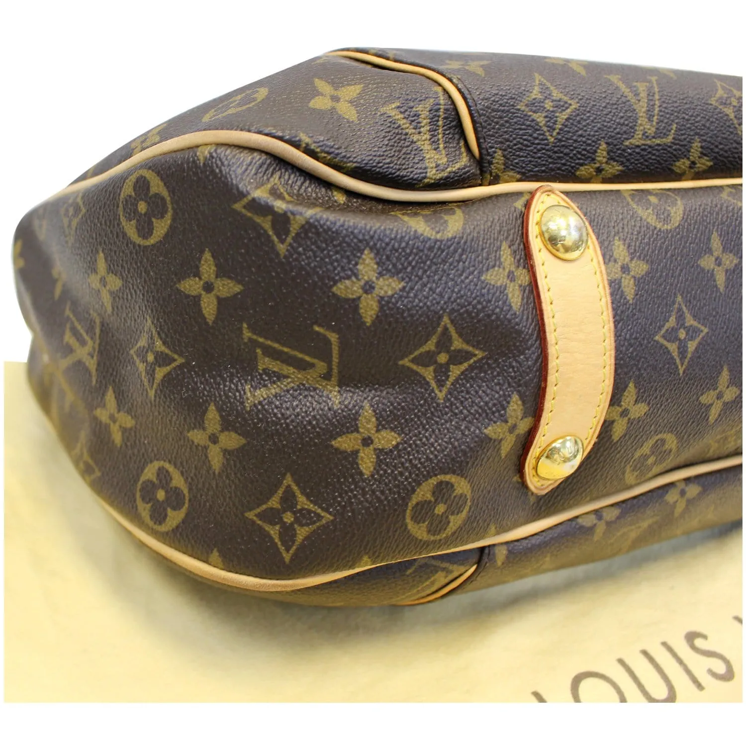 LOUIS VUITTON Galliera PM Monogram Canvas Shoulder Bag Brown