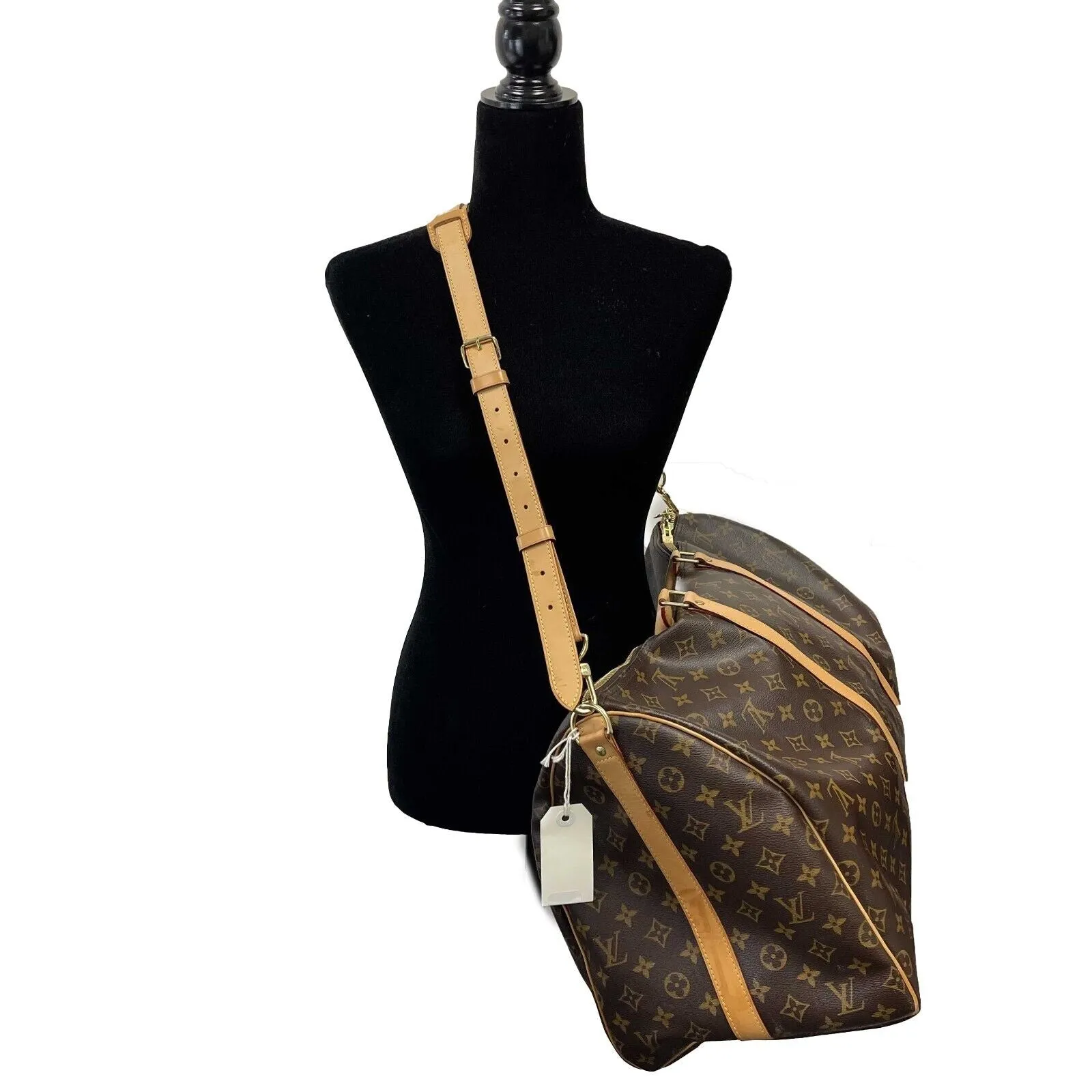 Louis Vuitton - Keepall Bandouliere 55 - Brown Monogram Top Handle w/ Strap