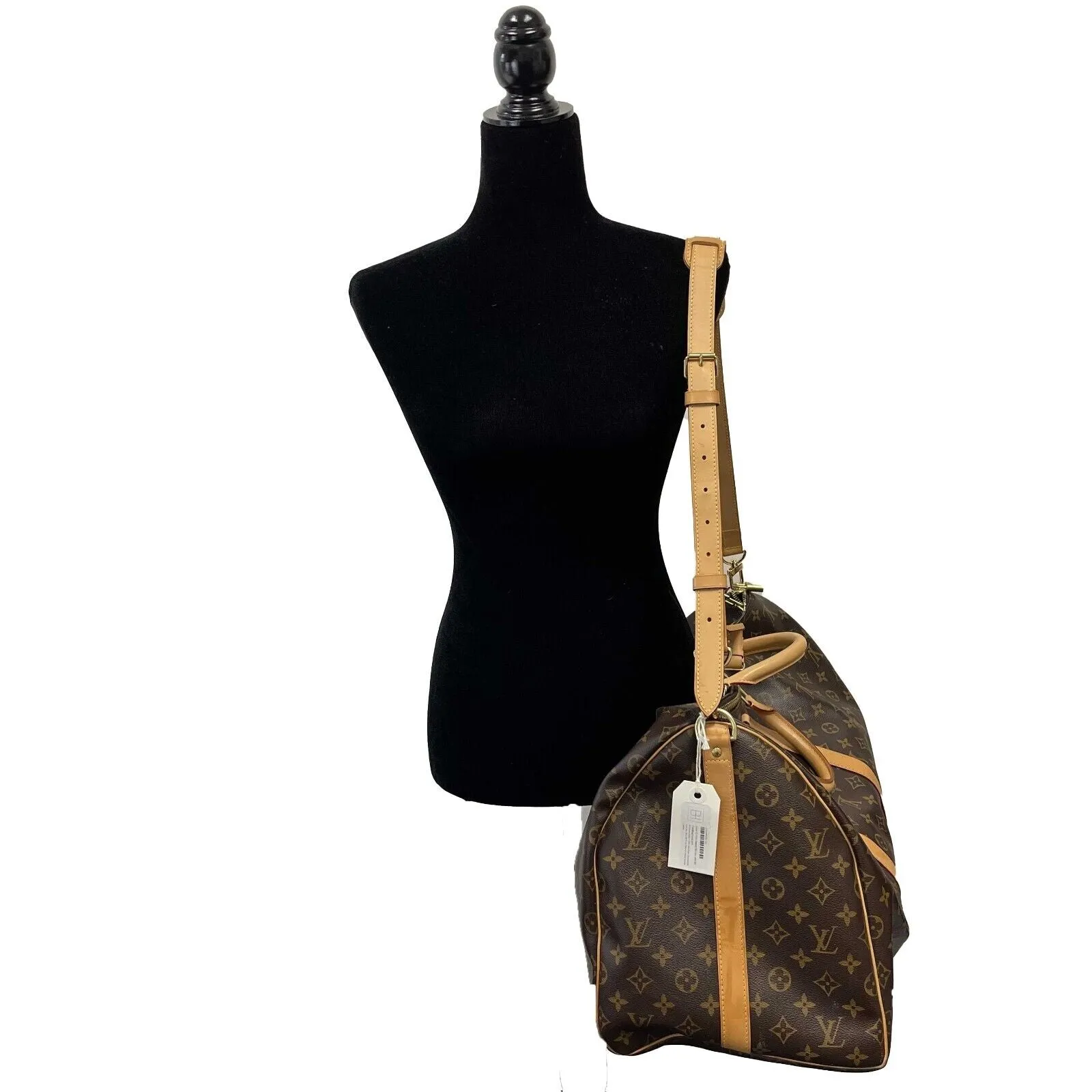 Louis Vuitton - Keepall Bandouliere 55 - Brown Monogram Top Handle w/ Strap