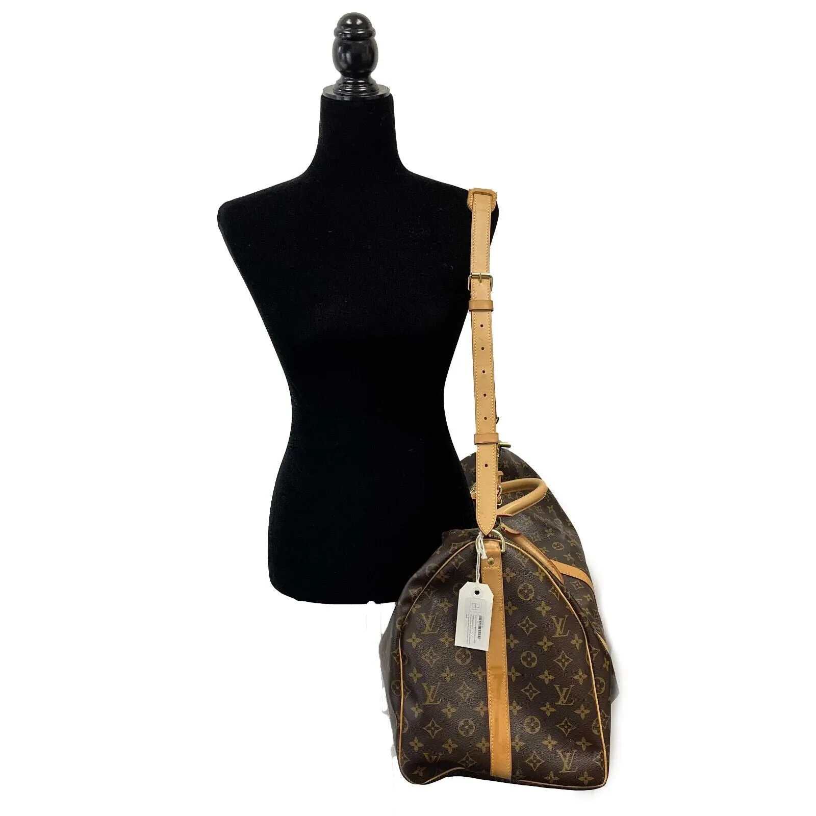Louis Vuitton - Keepall Bandouliere 55 - Brown Monogram Top Handle w/ Strap