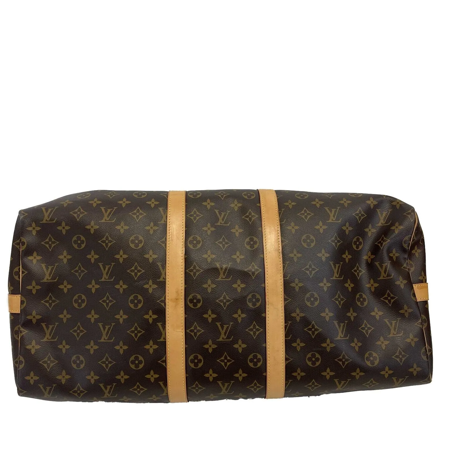 Louis Vuitton - Keepall Bandouliere 55 - Brown Monogram Top Handle w/ Strap