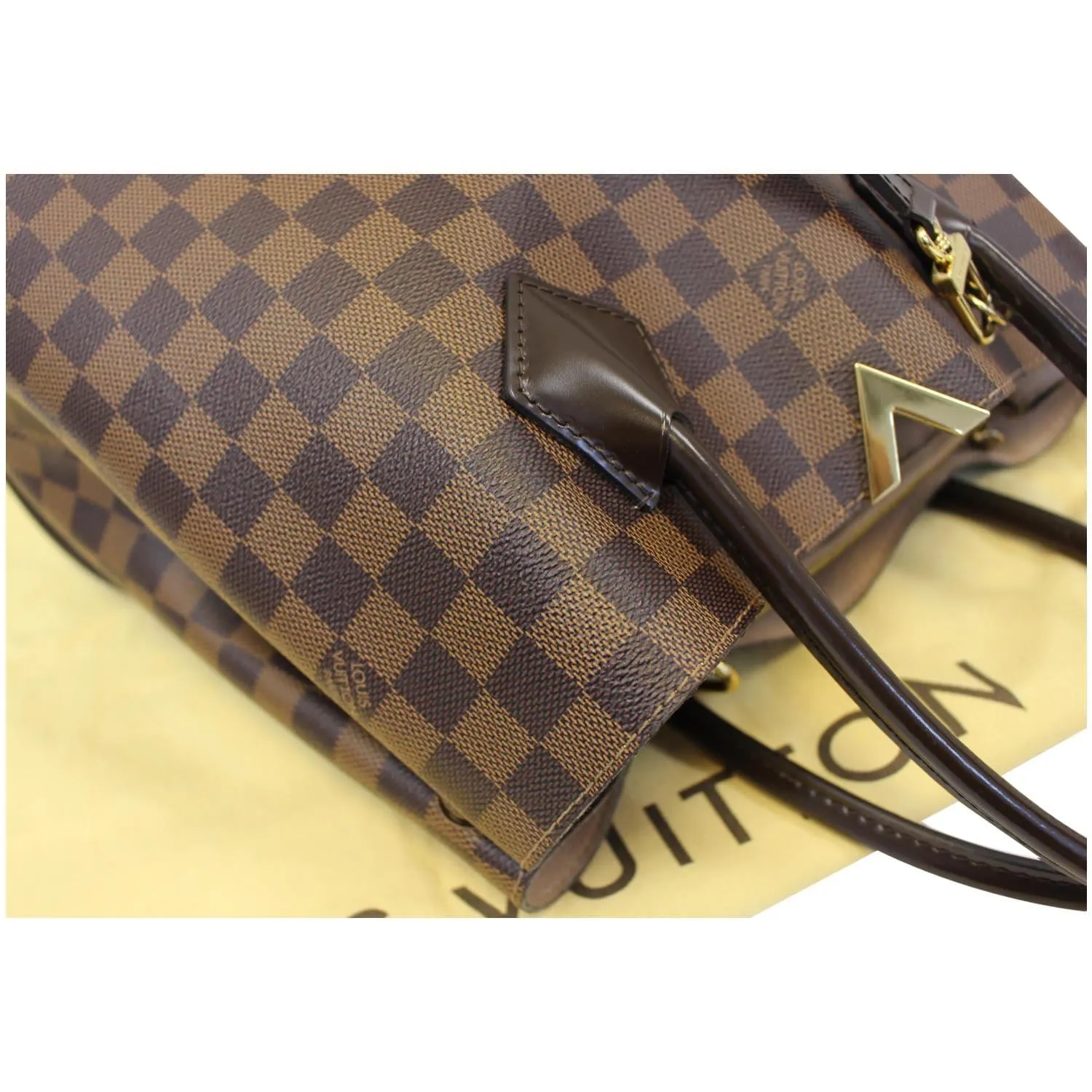 LOUIS VUITTON Kensington Damier Ebene Shoulder Handbag