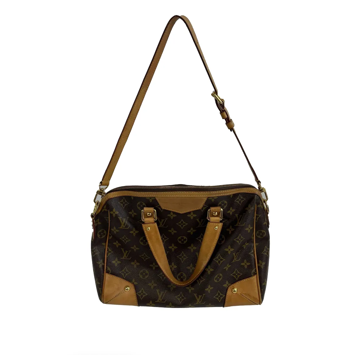 Louis Vuitton - LV - Retiro Handbag Brown Monogram Canvas PM w/ Shoulder Strap
