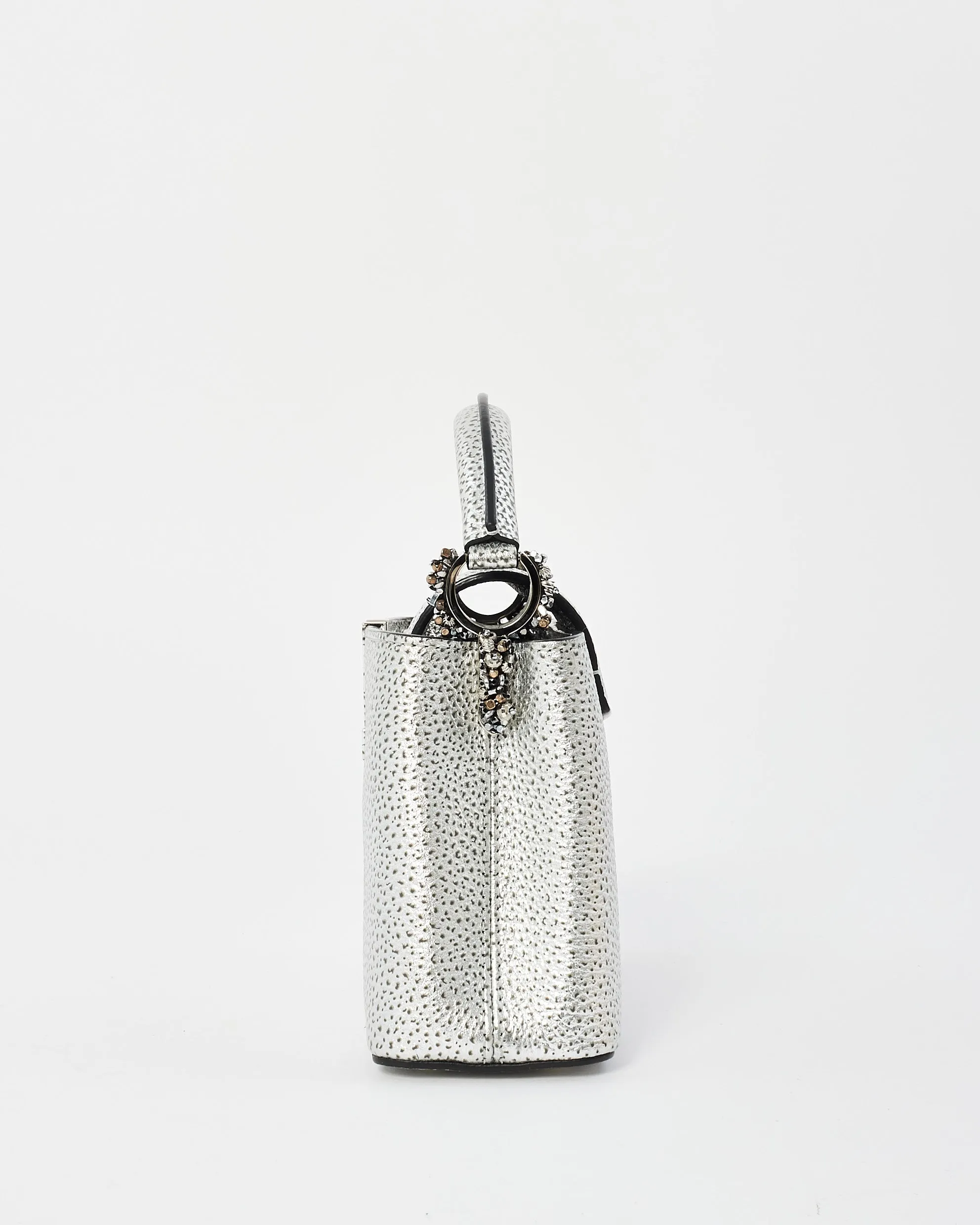 Louis Vuitton Metallic Silver 2018 Limited Edition Mini Capucines Bag