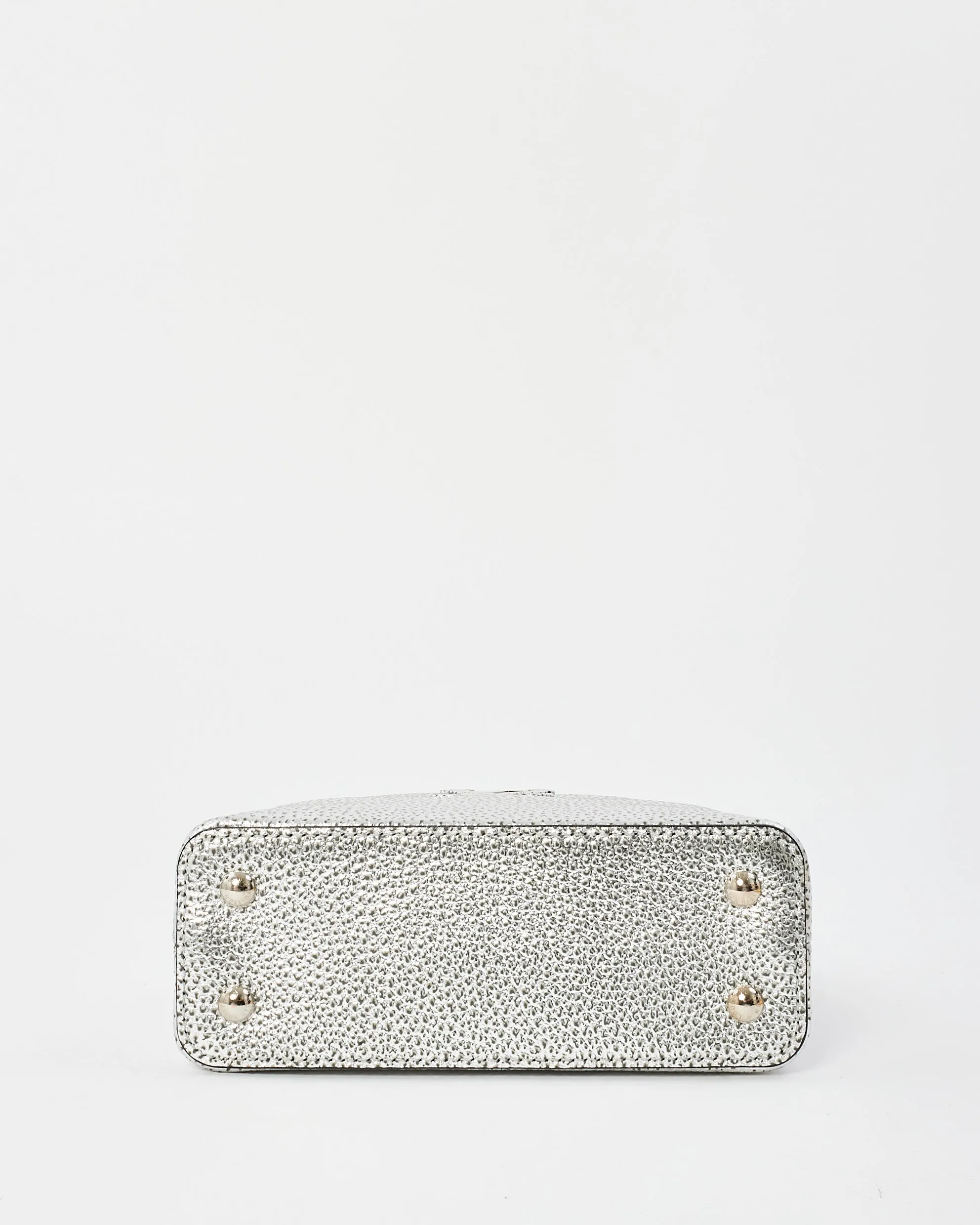 Louis Vuitton Metallic Silver 2018 Limited Edition Mini Capucines Bag