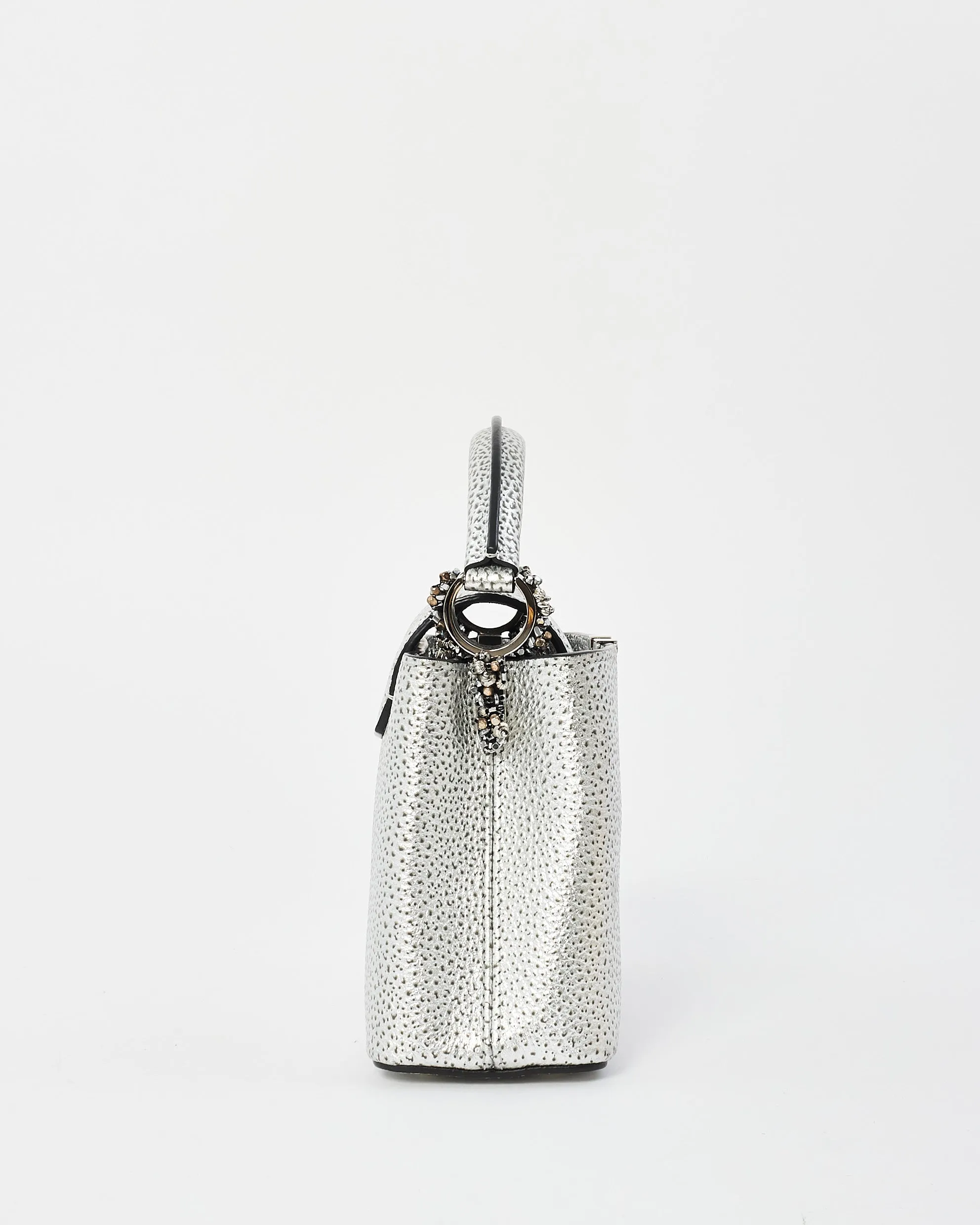 Louis Vuitton Metallic Silver 2018 Limited Edition Mini Capucines Bag