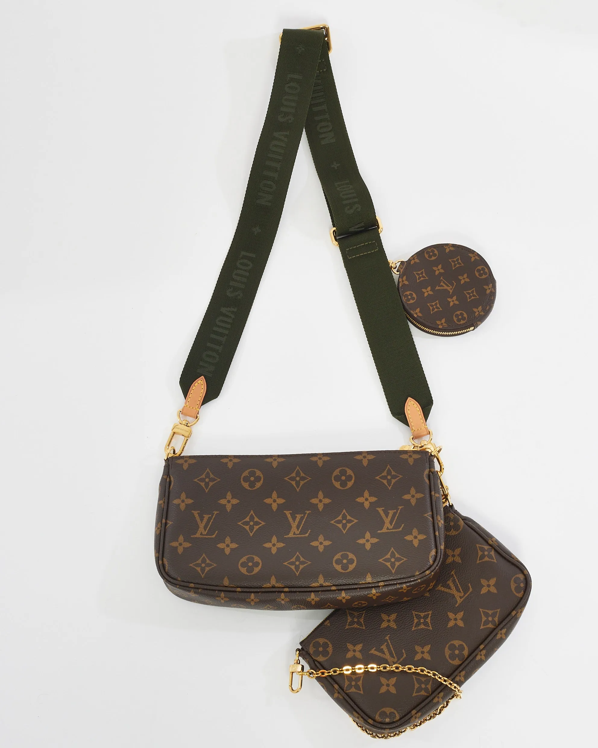Louis Vuitton Monogram Canvas Green Multi Pochette Accessoires