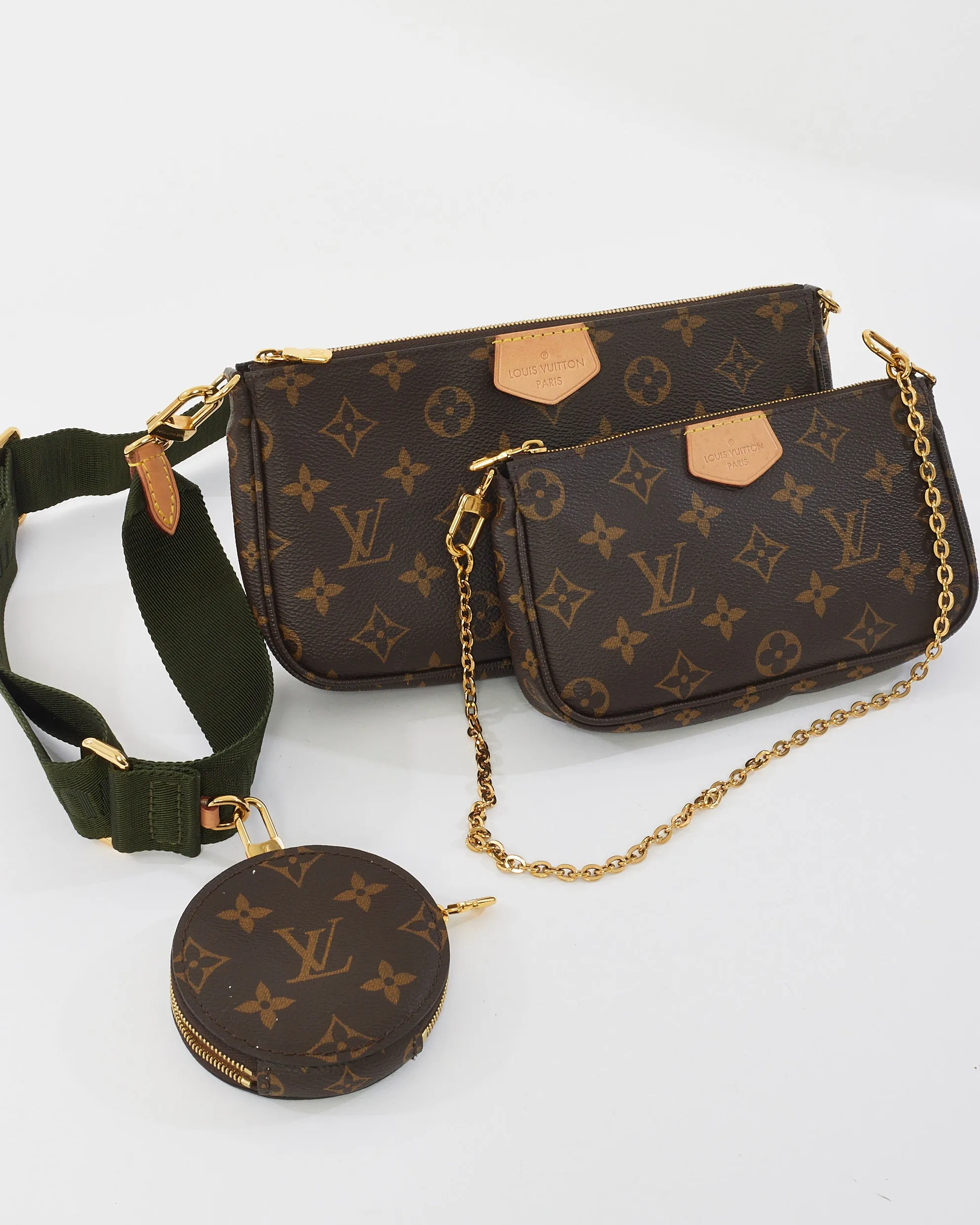 Louis Vuitton Monogram Canvas Green Multi Pochette Accessoires
