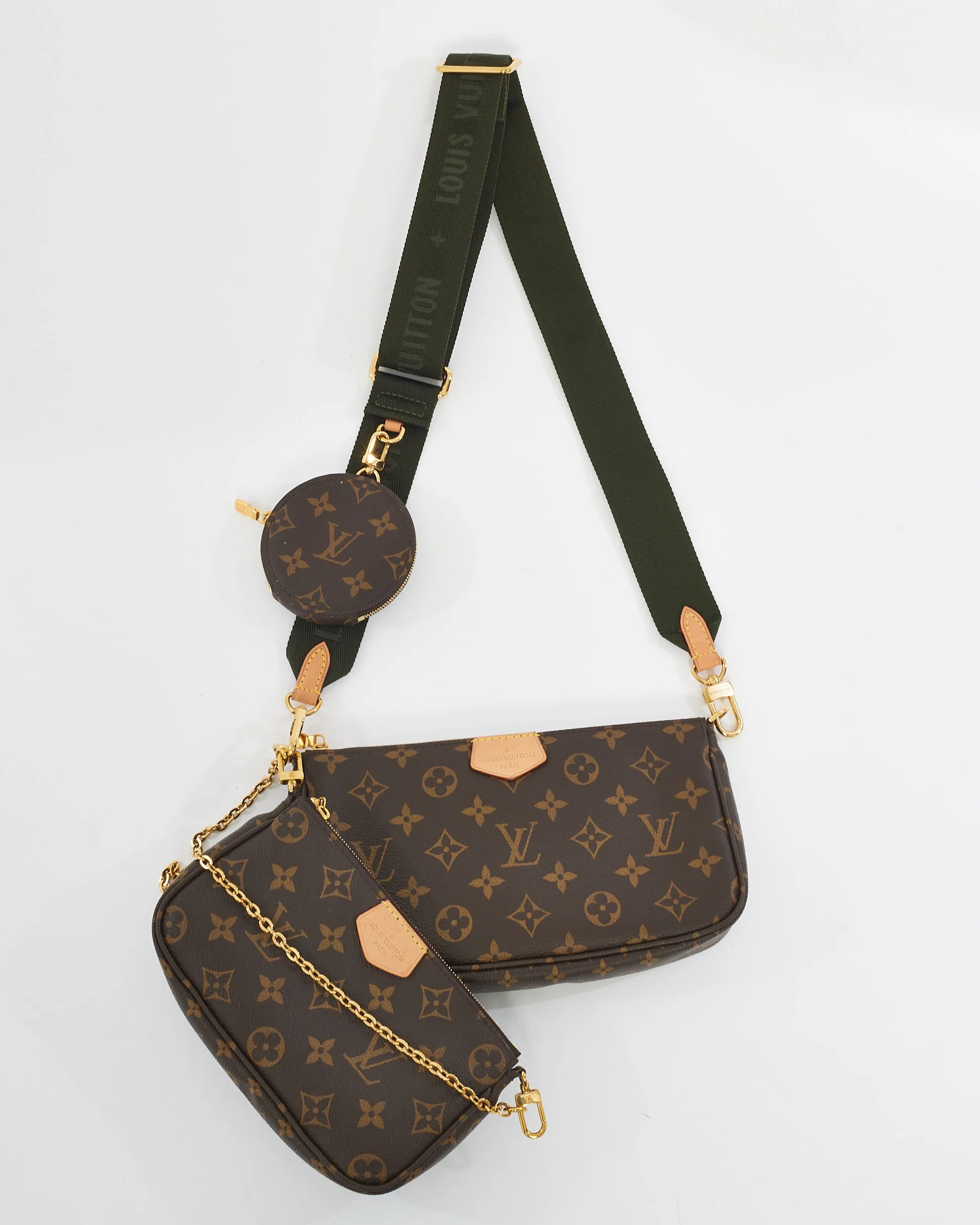 Louis Vuitton Monogram Canvas Green Multi Pochette Accessoires