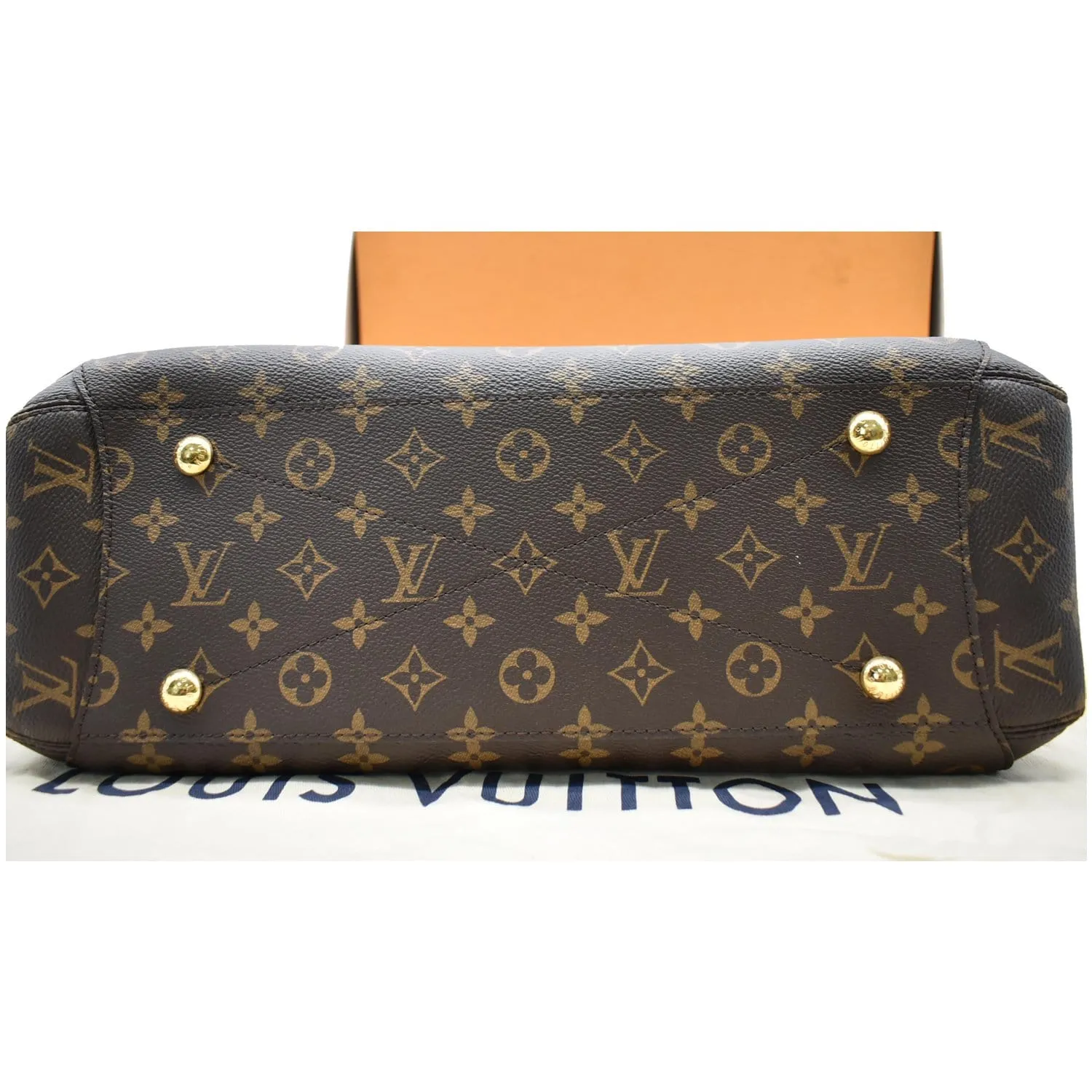 LOUIS VUITTON Montaigne GM Monogram Canvas Shoulder Bag Brown