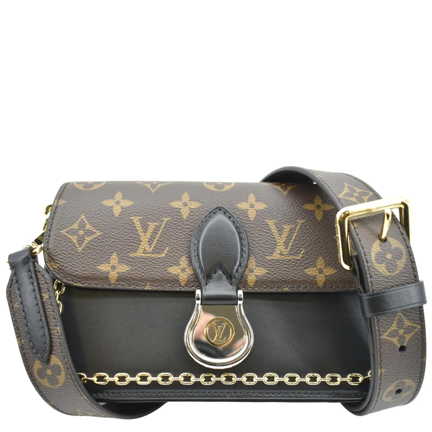 LOUIS VUITTON Neo Saint Monogram Canvas Shoulder Bag Black