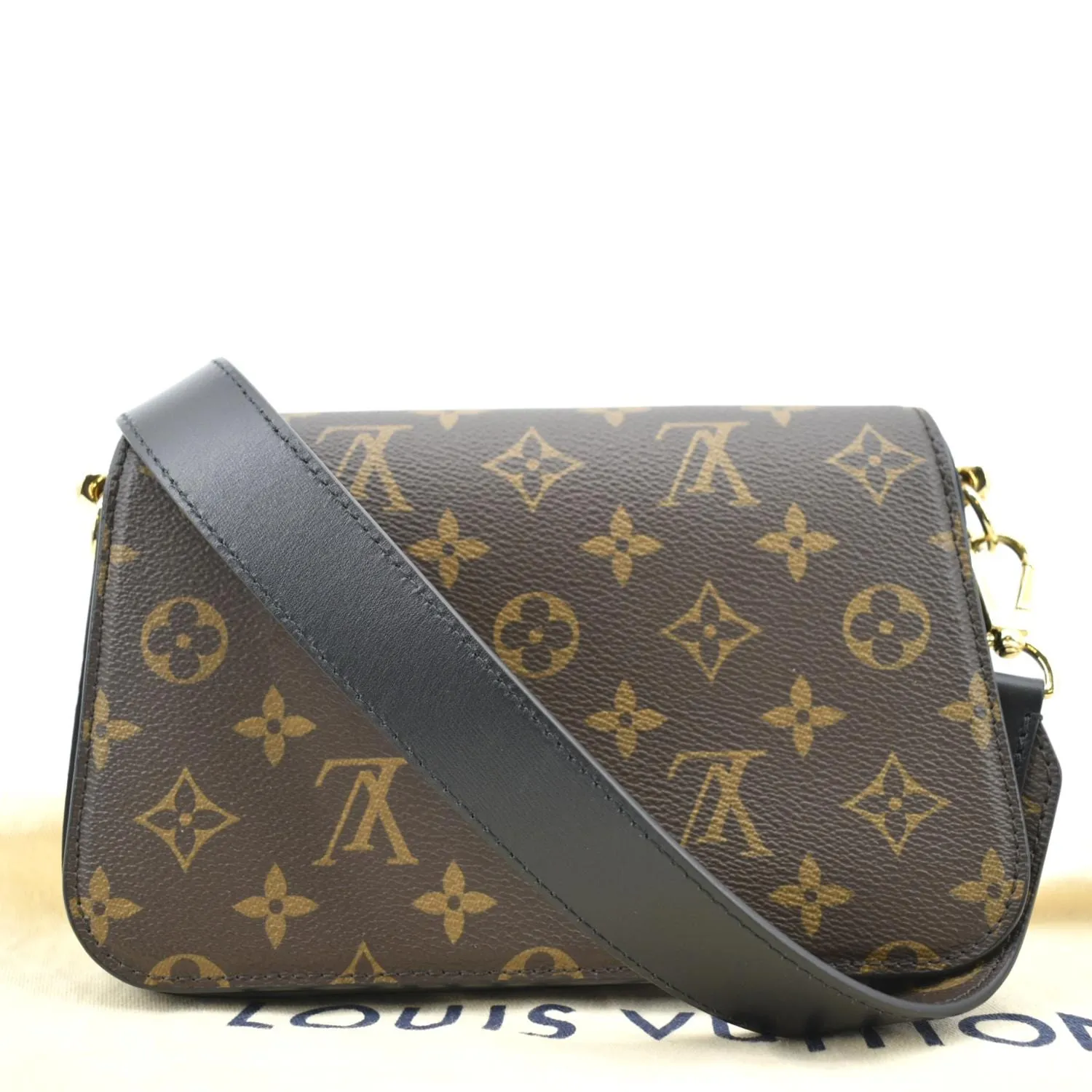 LOUIS VUITTON Neo Saint Monogram Canvas Shoulder Bag Black