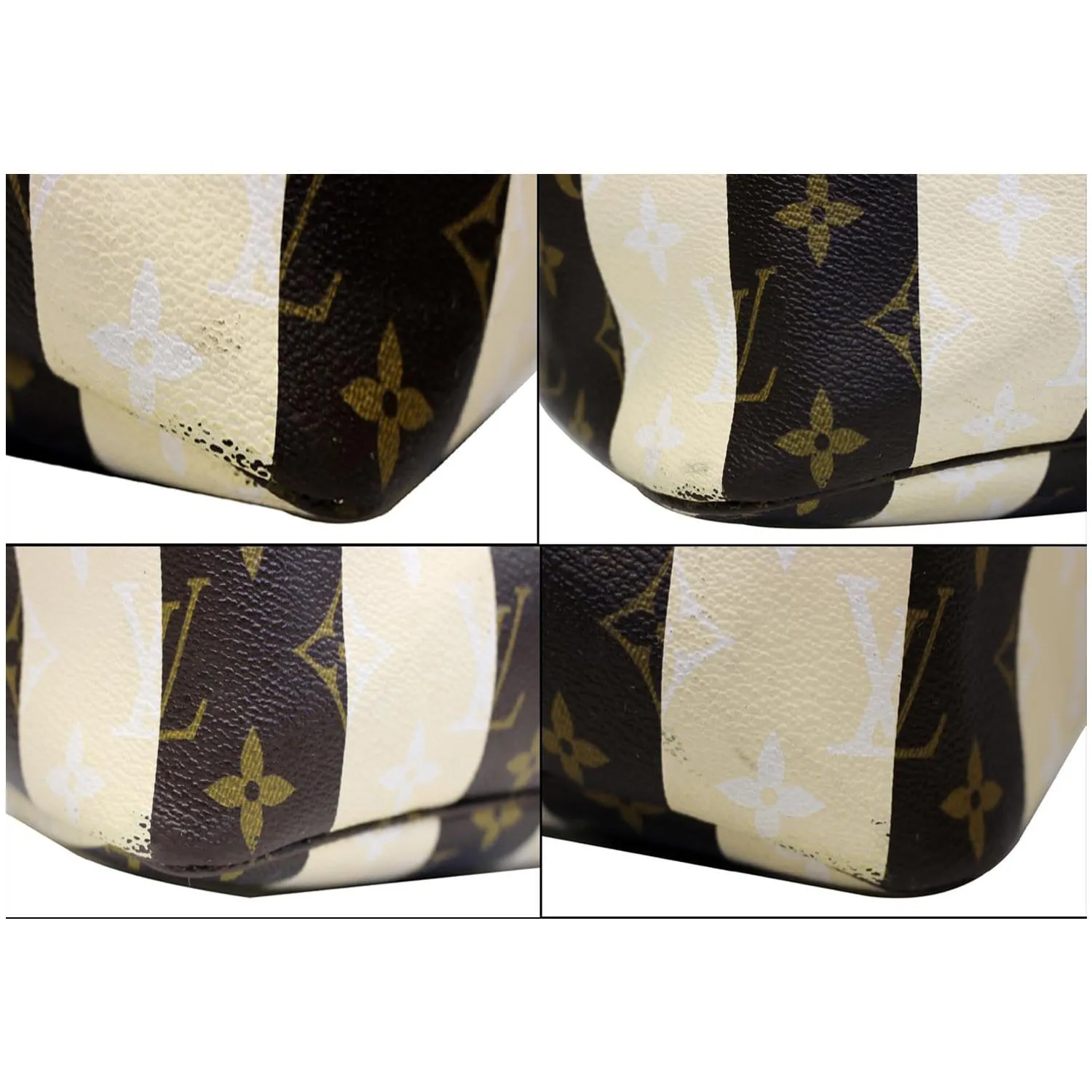 LOUIS VUITTON Neverfull XL Monogram Rayures Tote Bag Brown