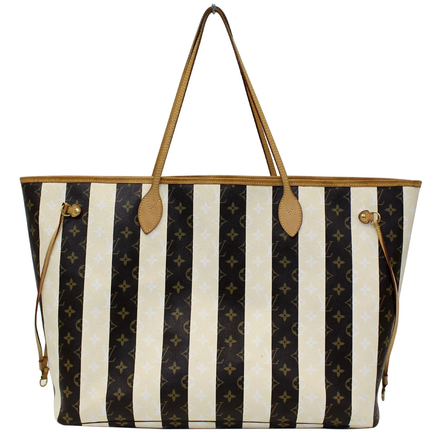 LOUIS VUITTON Neverfull XL Monogram Rayures Tote Bag Brown