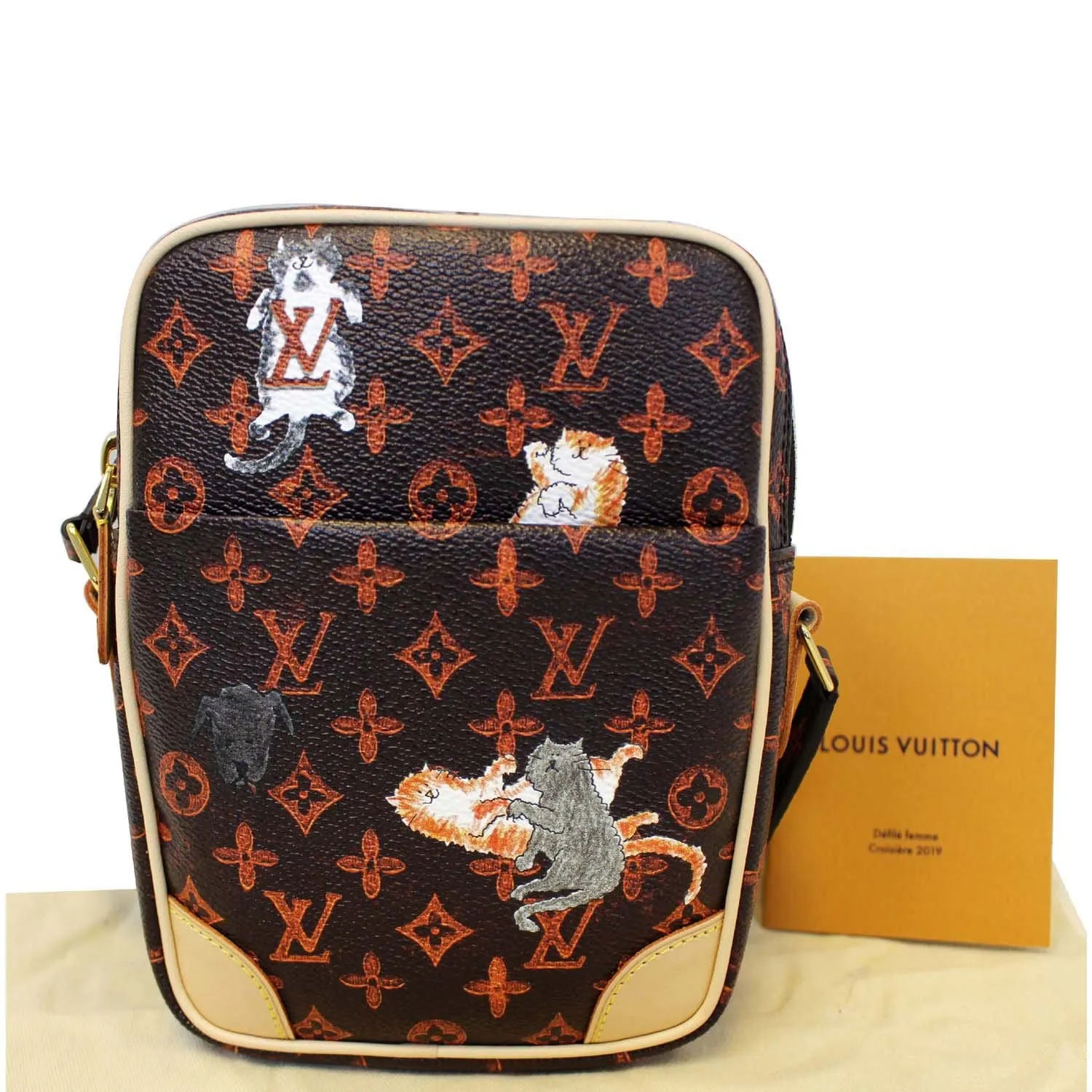 LOUIS VUITTON Paname Monogram Grace Coddington Catogram Shoulder Bag
