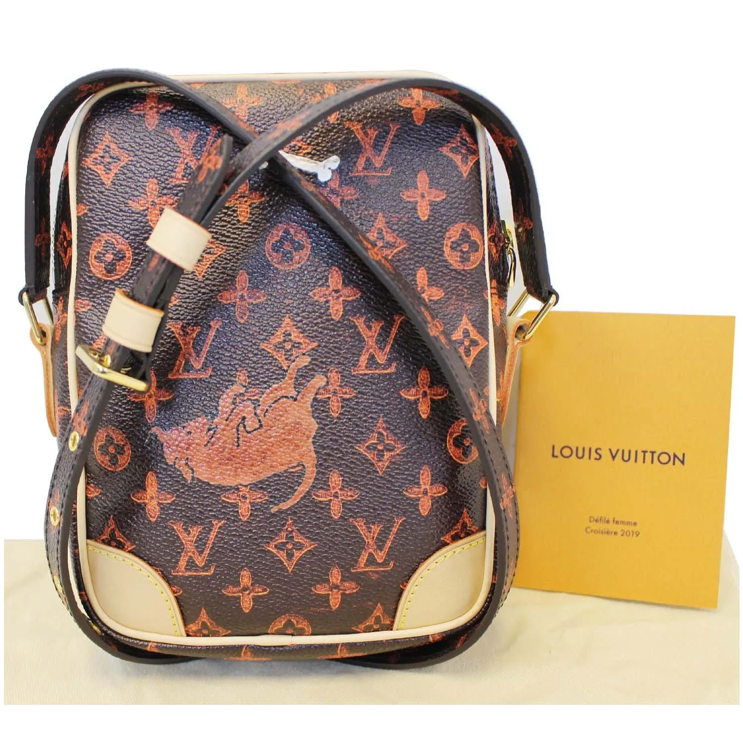 LOUIS VUITTON Paname Monogram Grace Coddington Catogram Shoulder Bag
