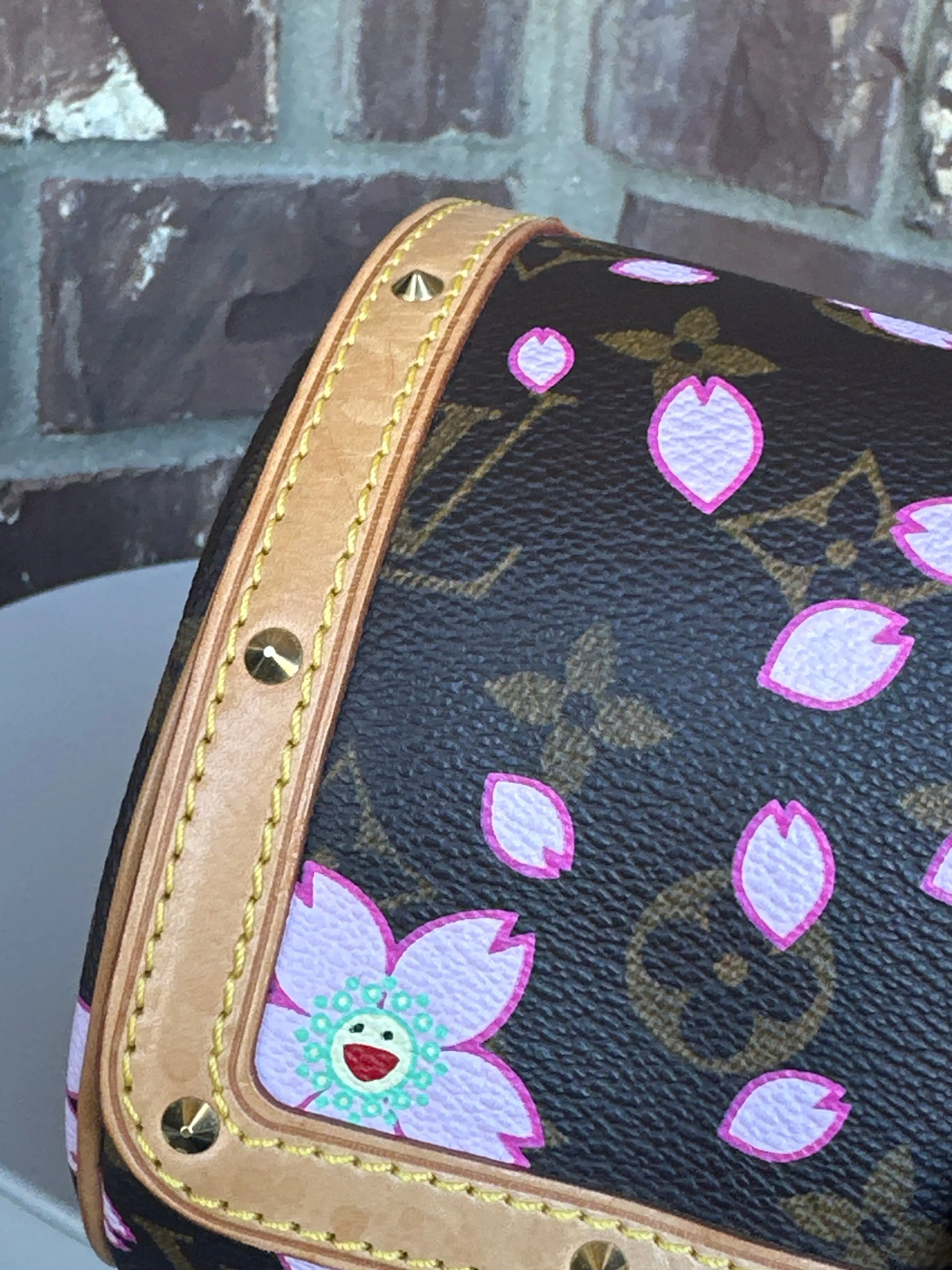 Louis Vuitton Papillon Handbag Limited Edition Cherry Blossom Monogram 67678