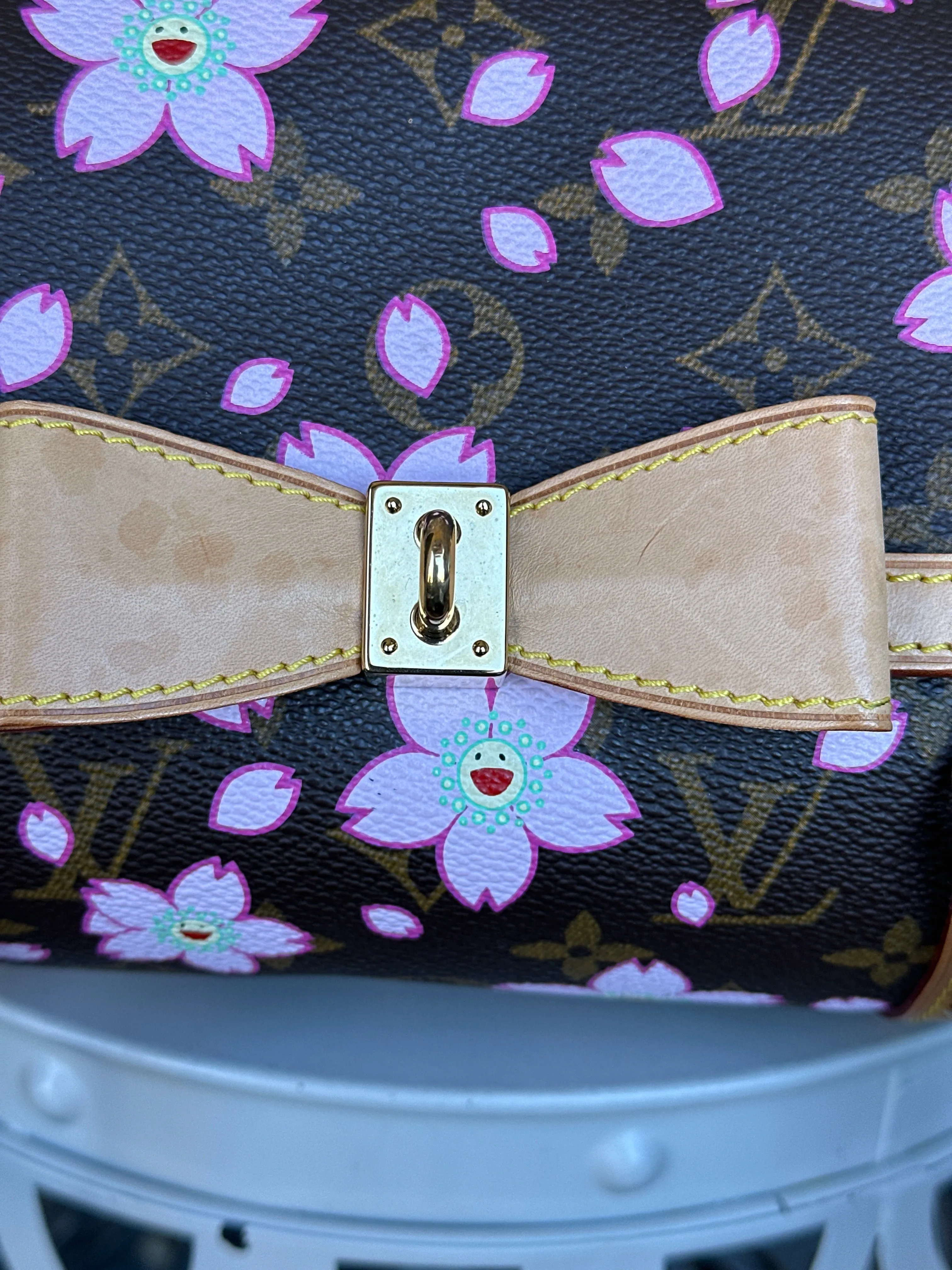 Louis Vuitton Papillon Handbag Limited Edition Cherry Blossom Monogram 67678
