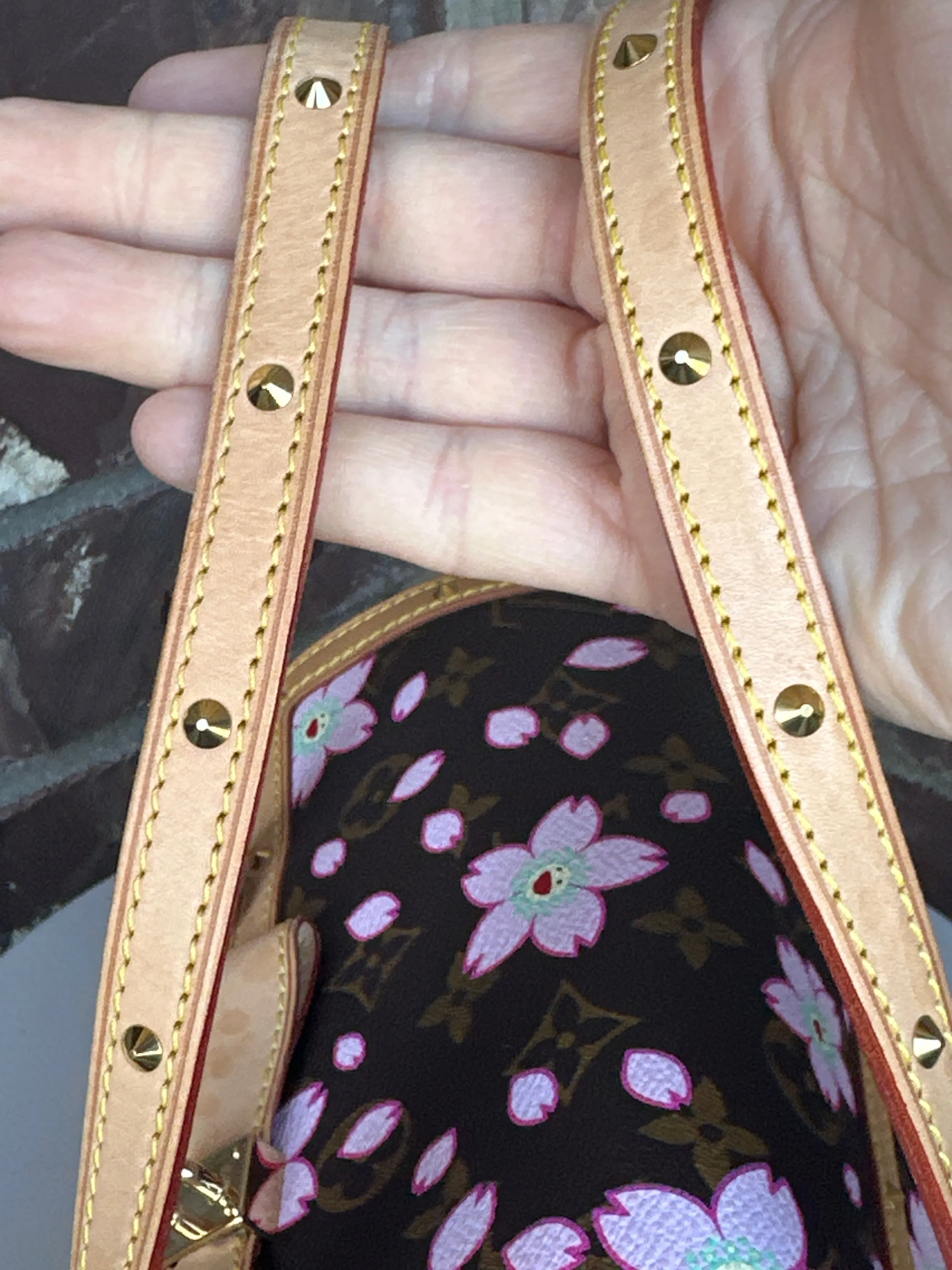 Louis Vuitton Papillon Handbag Limited Edition Cherry Blossom Monogram 67678