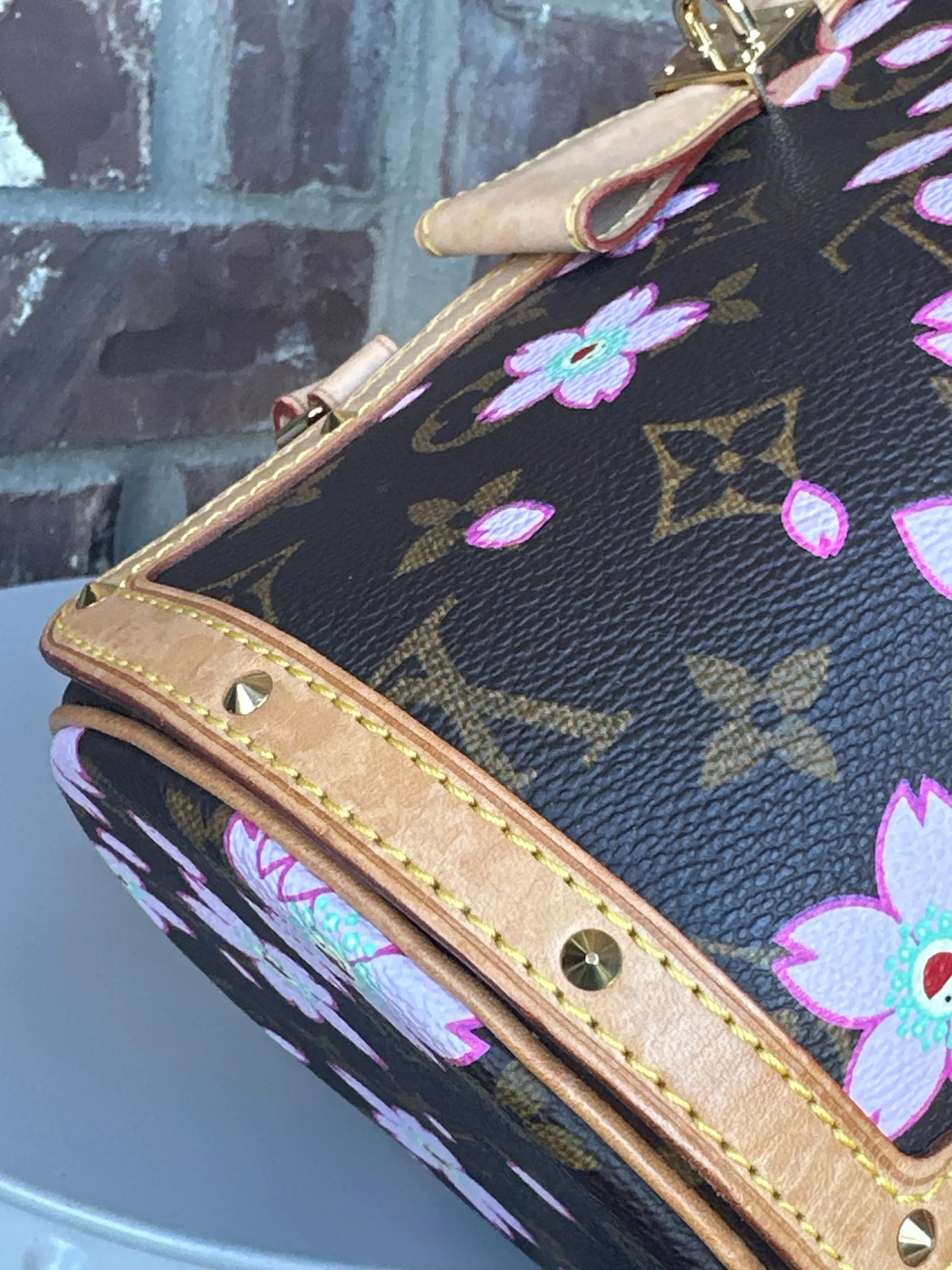 Louis Vuitton Papillon Handbag Limited Edition Cherry Blossom Monogram 67678