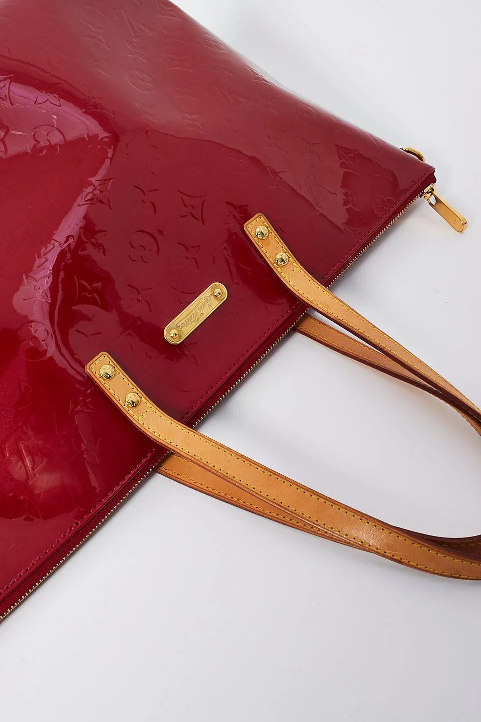 Louis Vuitton Red (Pomme D'Amour) Monogram Vernis Bellevue GM Tote Bag