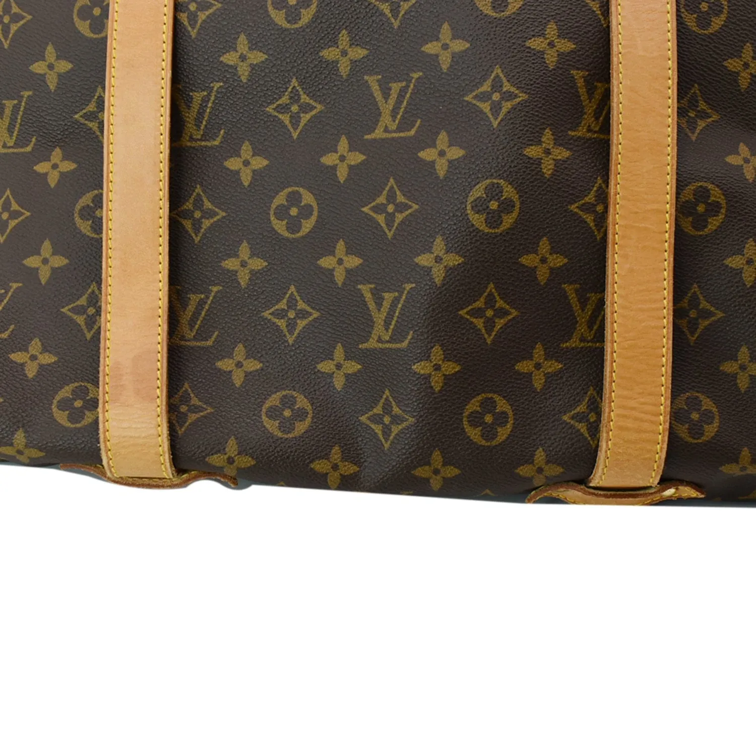 LOUIS VUITTON Saumur 43 XL Large Monogram Canvas Shoulder Bag Brown