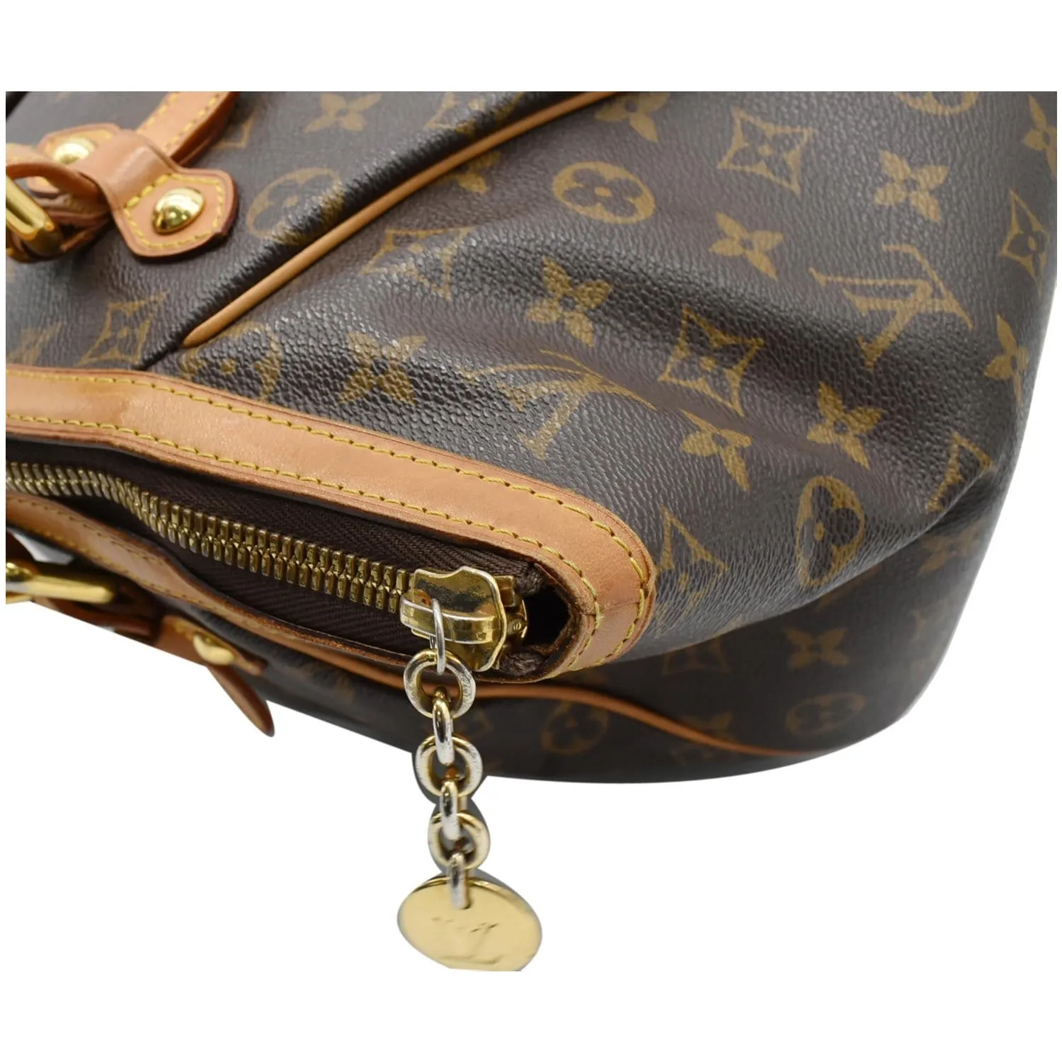 LOUIS VUITTON Tivoli GM Monogram Canvas Shoulder Bag Brown