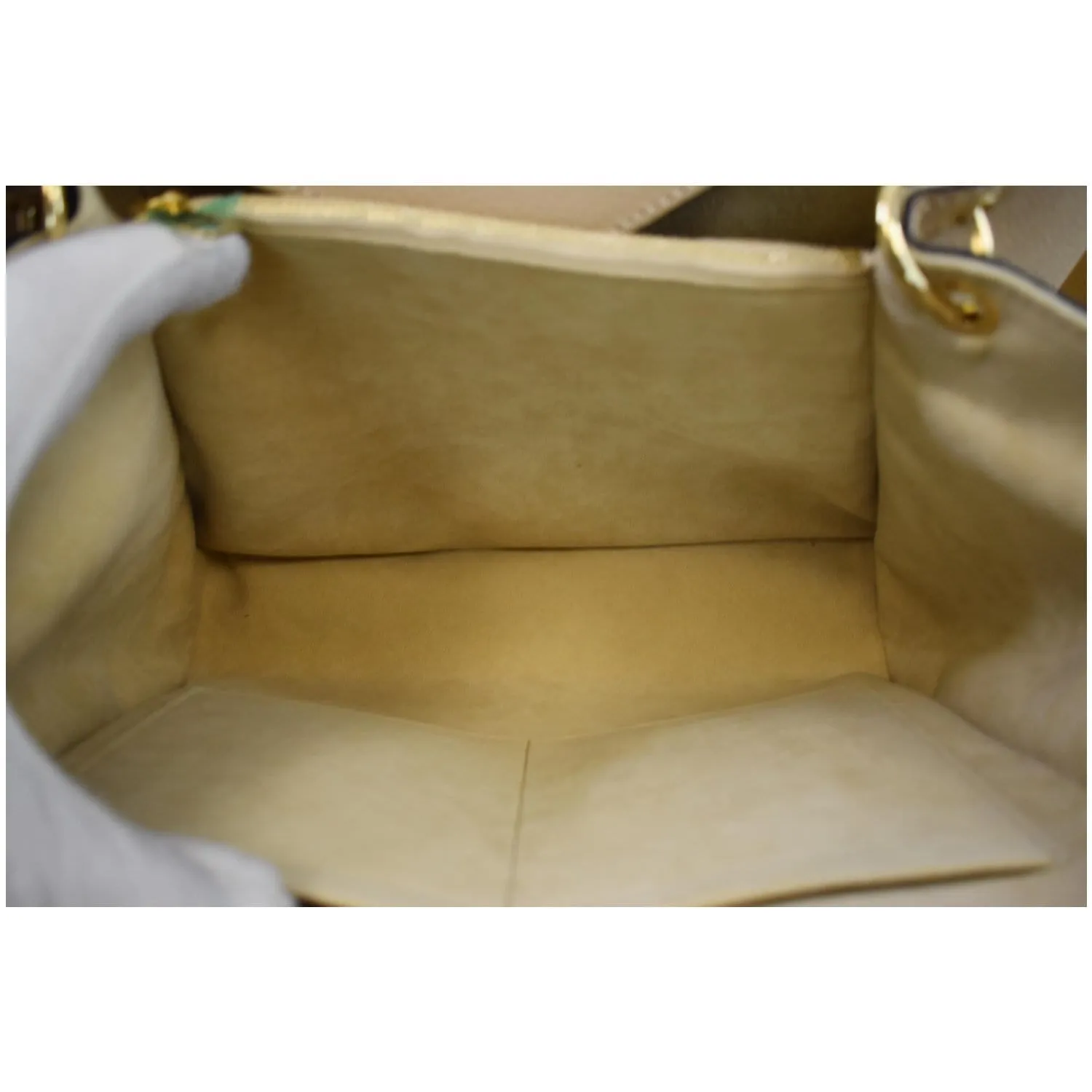 LOUIS VUITTON Trocadero Monogram Empreinte Leather Shoulder Bag Dune