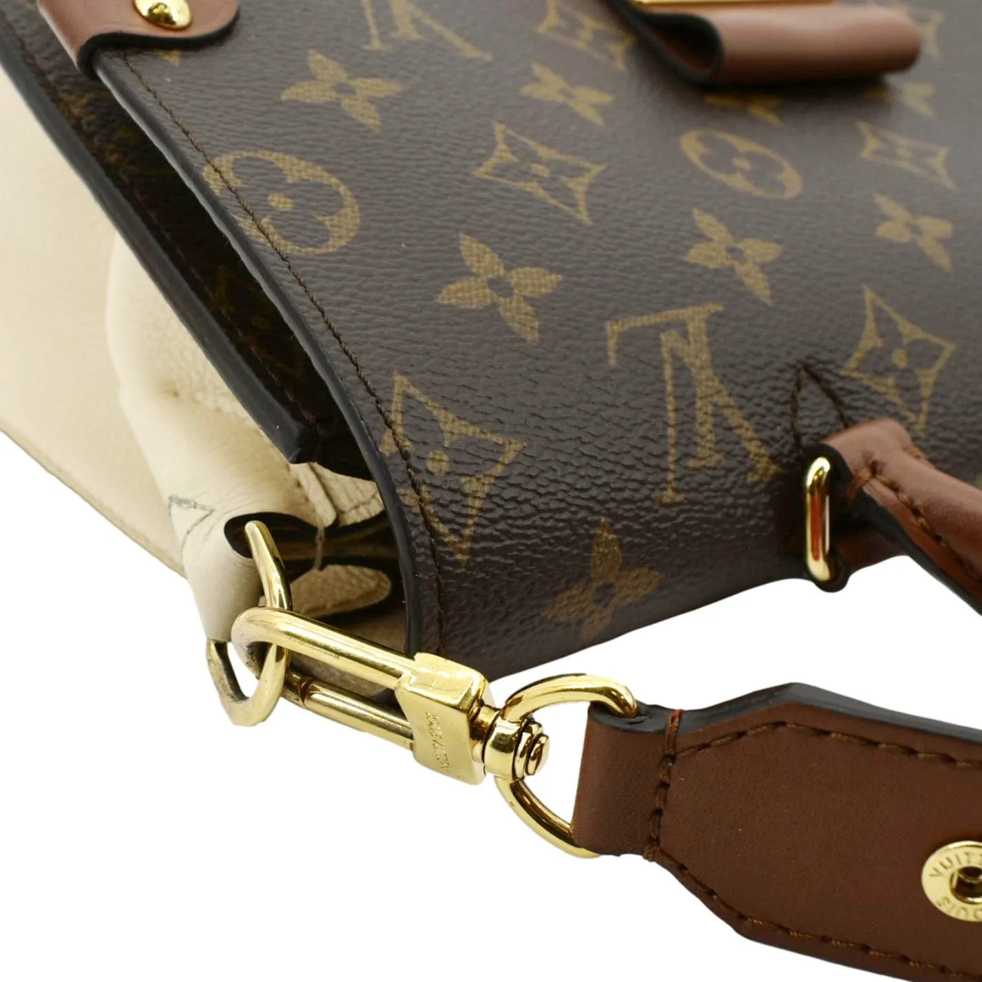 LOUIS VUITTON Vaugirard Monogram Canvas Shoulder Bag Creme