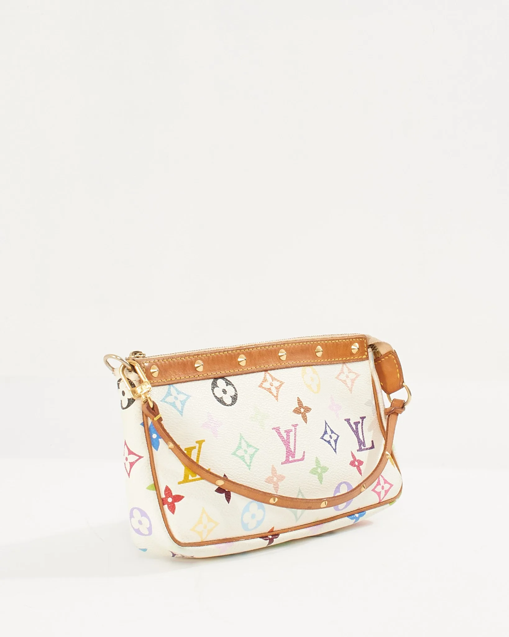Louis Vuitton White Monogram Multicolore Canvas Pochette Accessoires