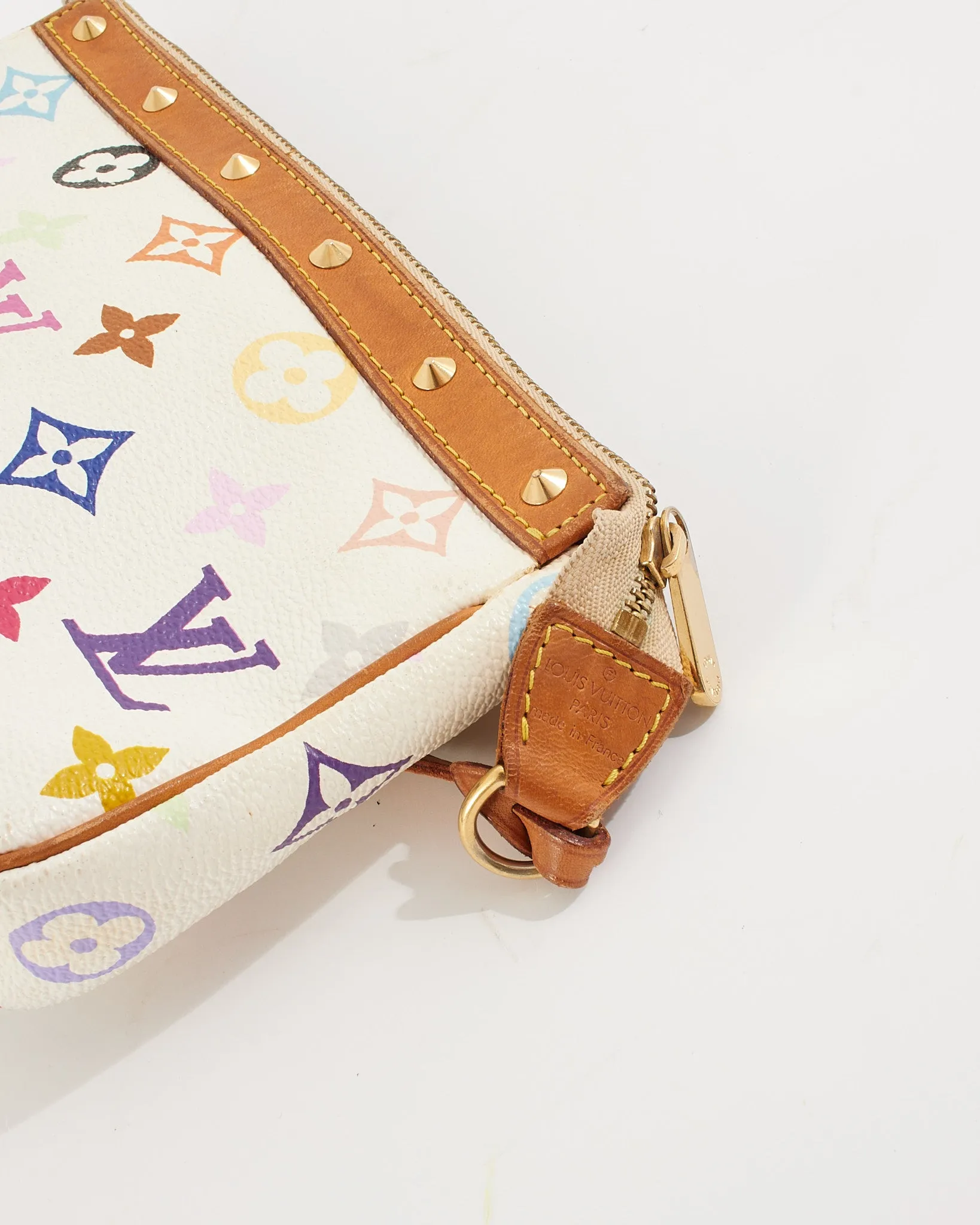 Louis Vuitton White Monogram Multicolore Canvas Pochette Accessoires