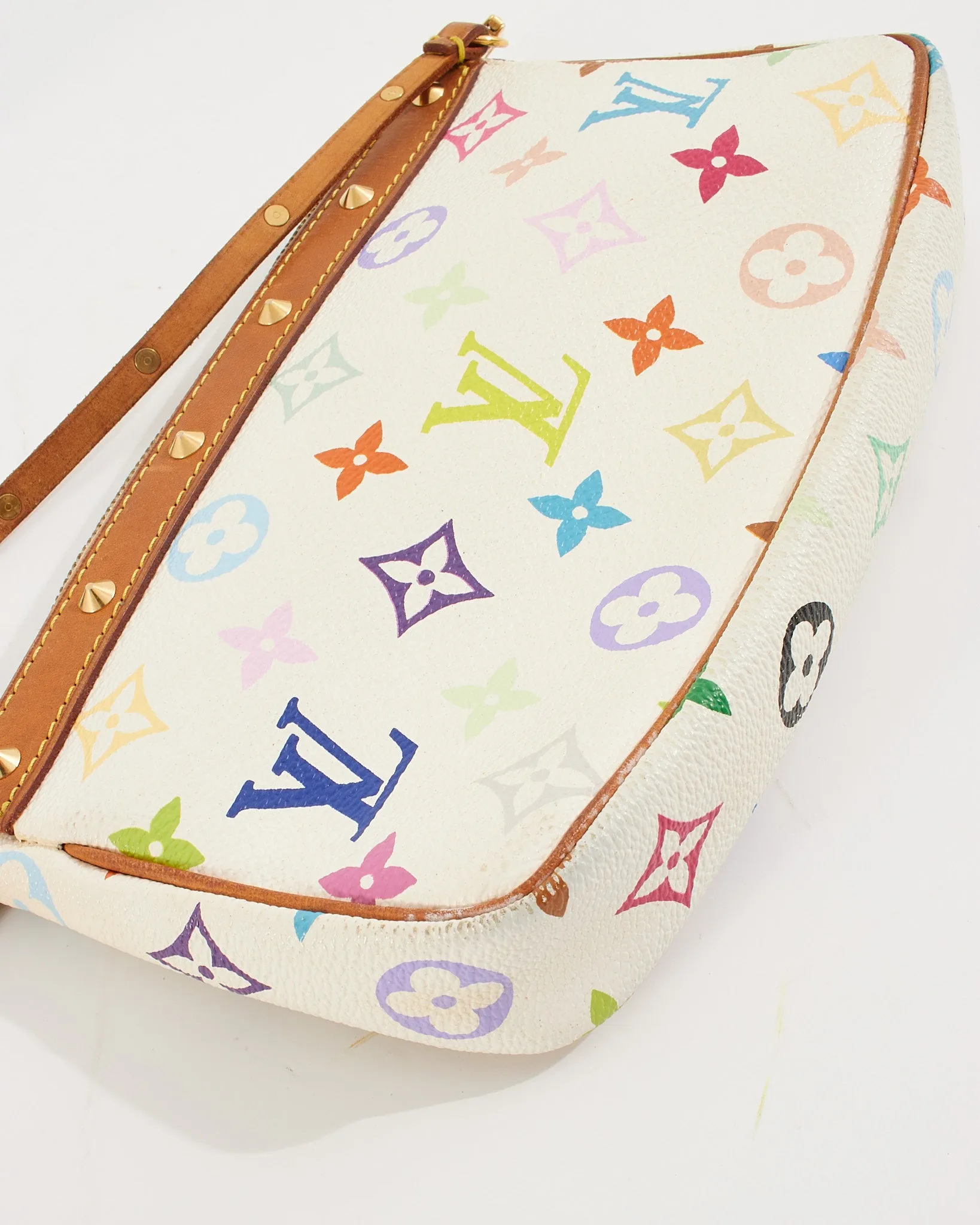 Louis Vuitton White Monogram Multicolore Canvas Pochette Accessoires