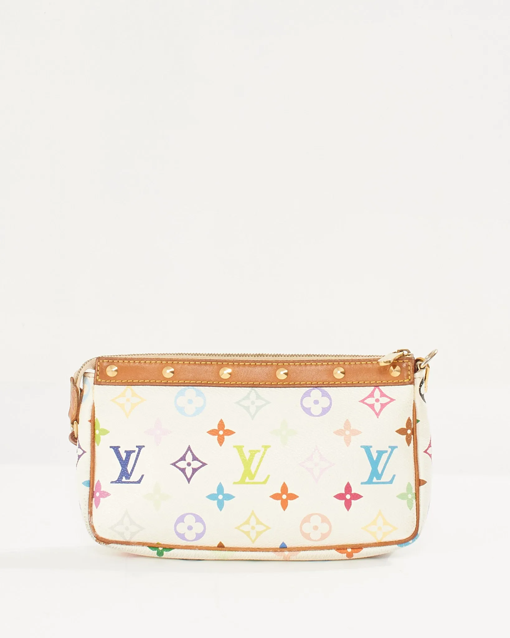 Louis Vuitton White Monogram Multicolore Canvas Pochette Accessoires