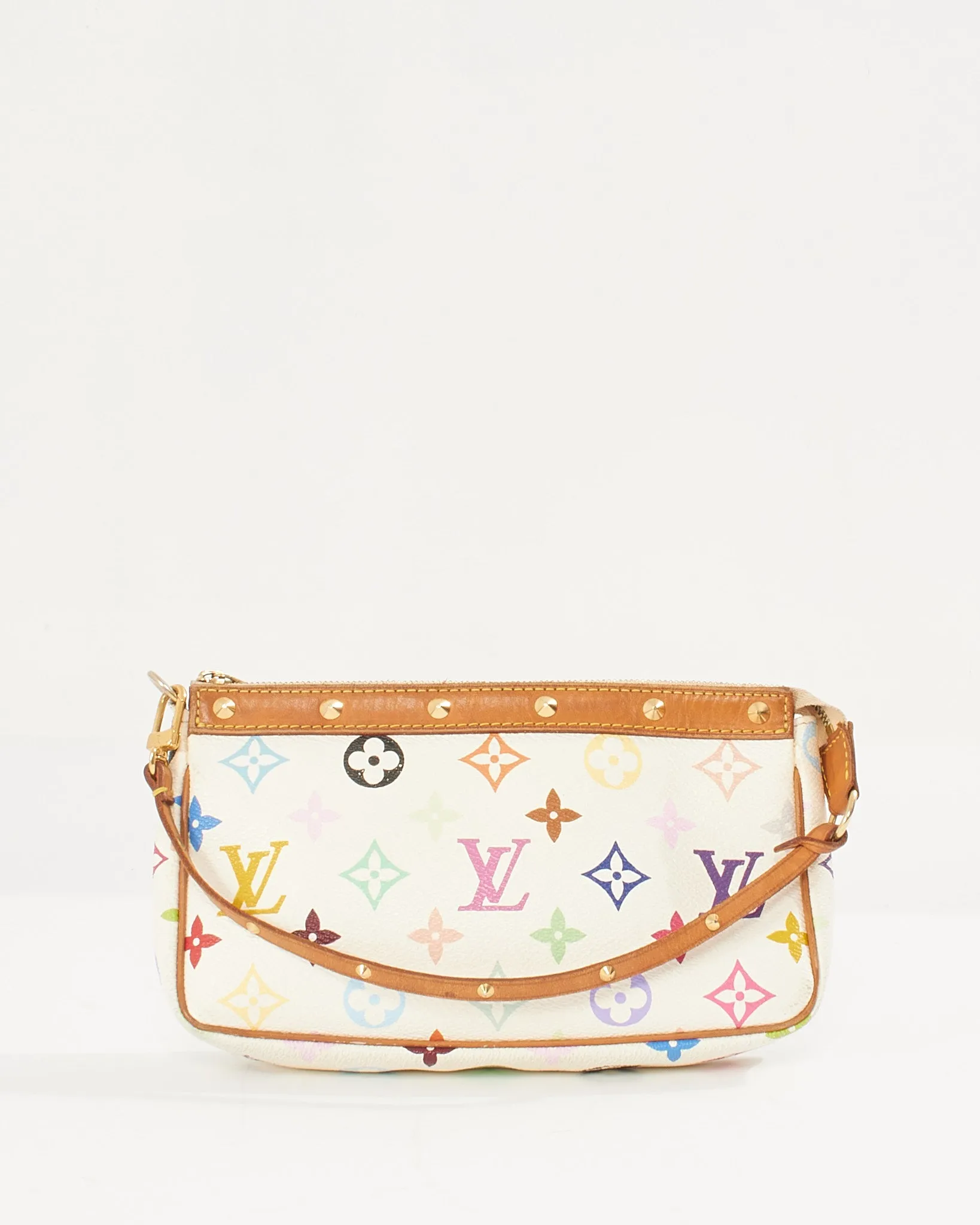 Louis Vuitton White Monogram Multicolore Canvas Pochette Accessoires