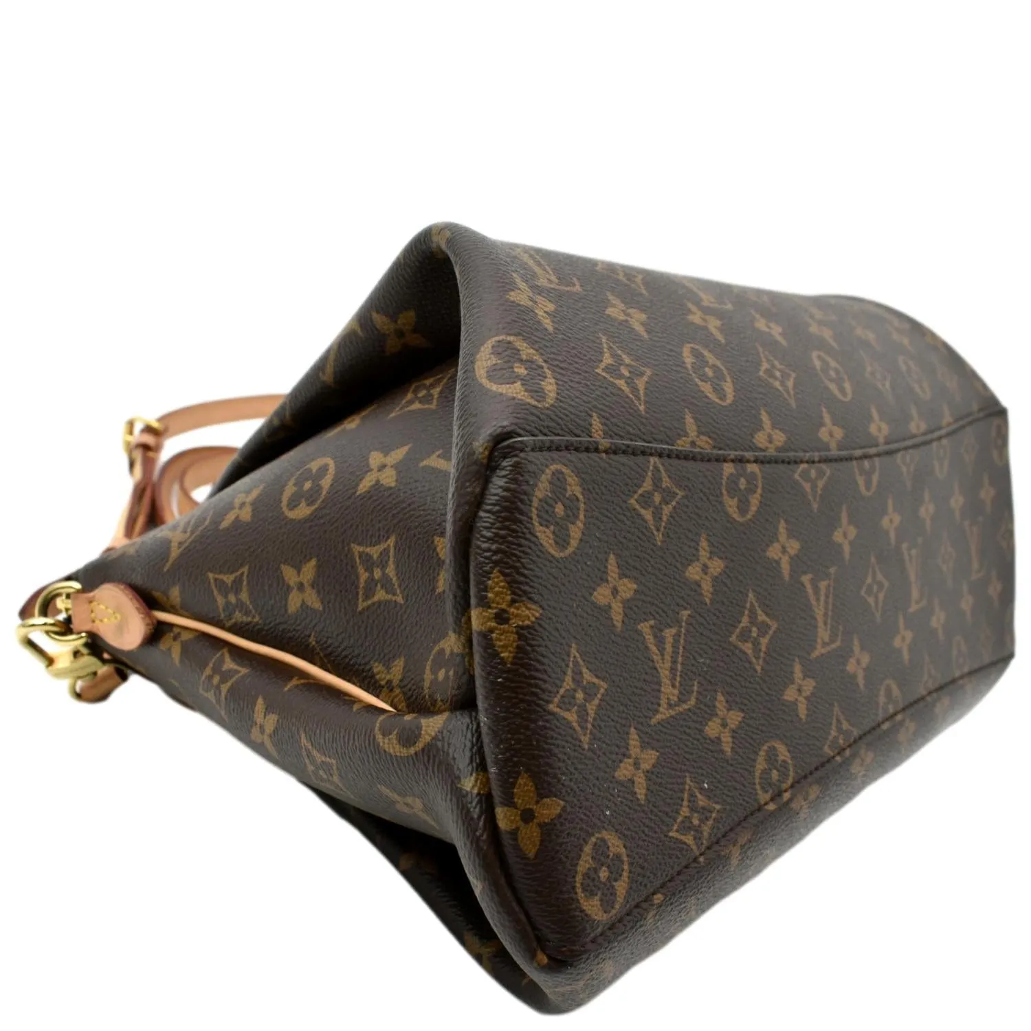 LOUIS VUITTON Women Rivoli PM Monogram Canvas Shoulder Bag Brown