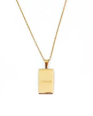 LOVED Engraved Pendant Necklace