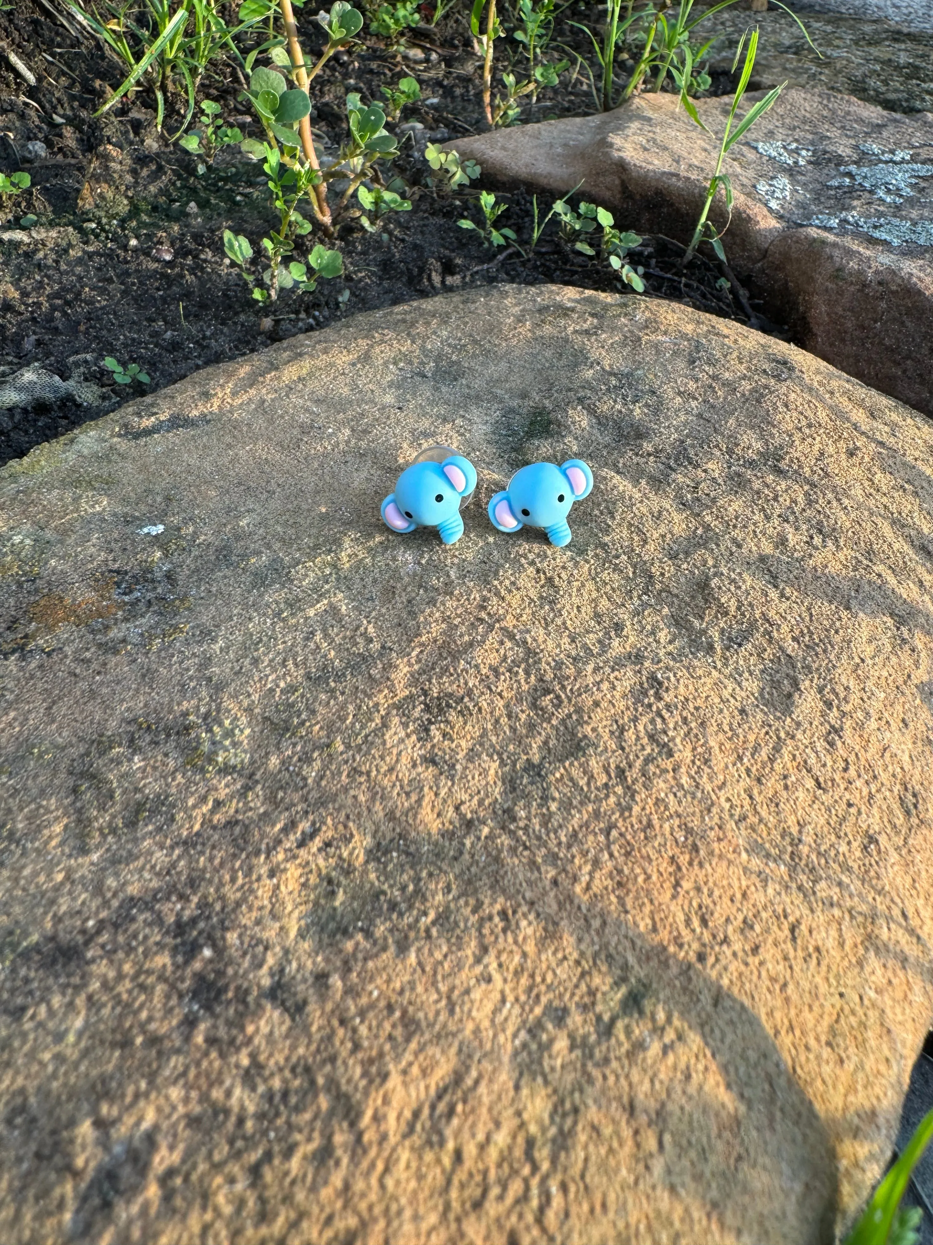 Lucky Elephant Stud Post Earrings Gift