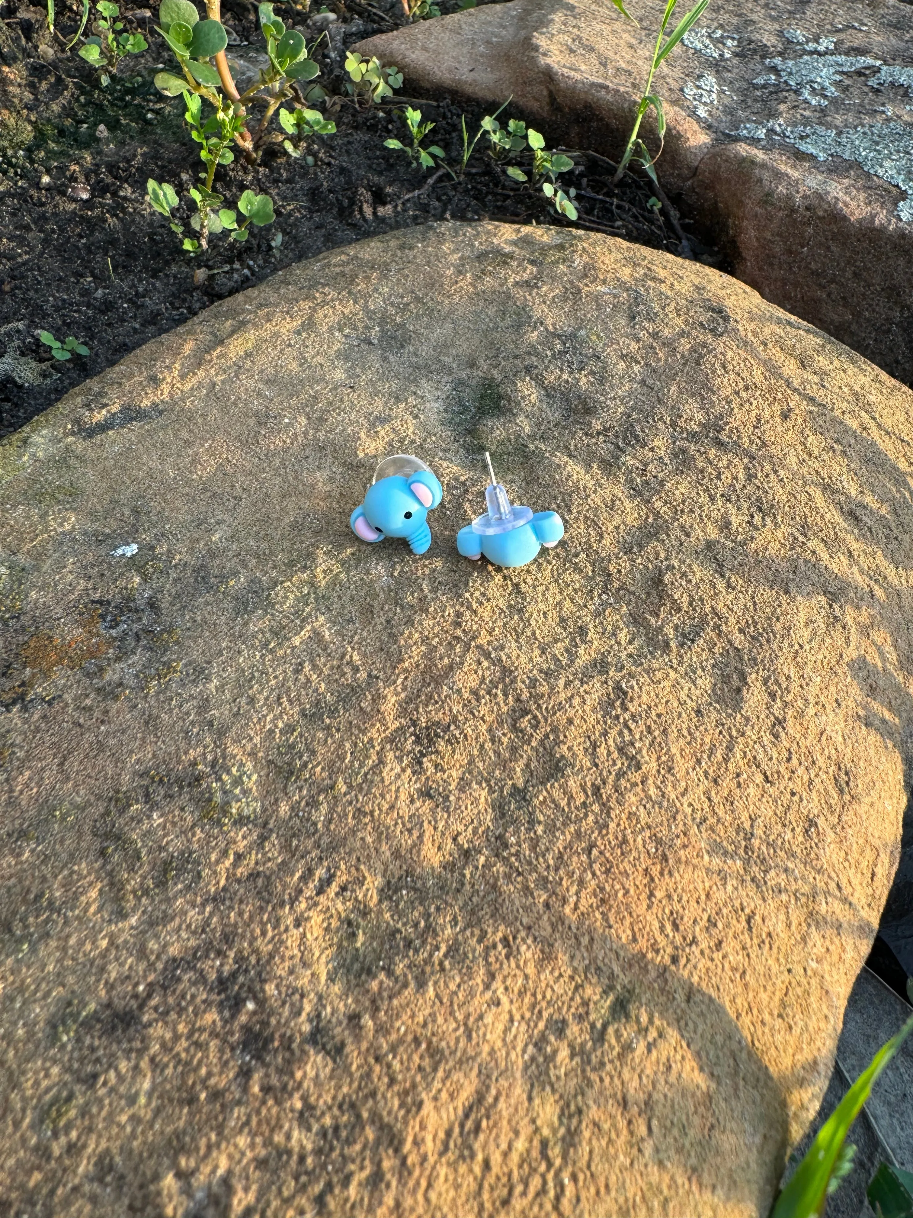 Lucky Elephant Stud Post Earrings Gift