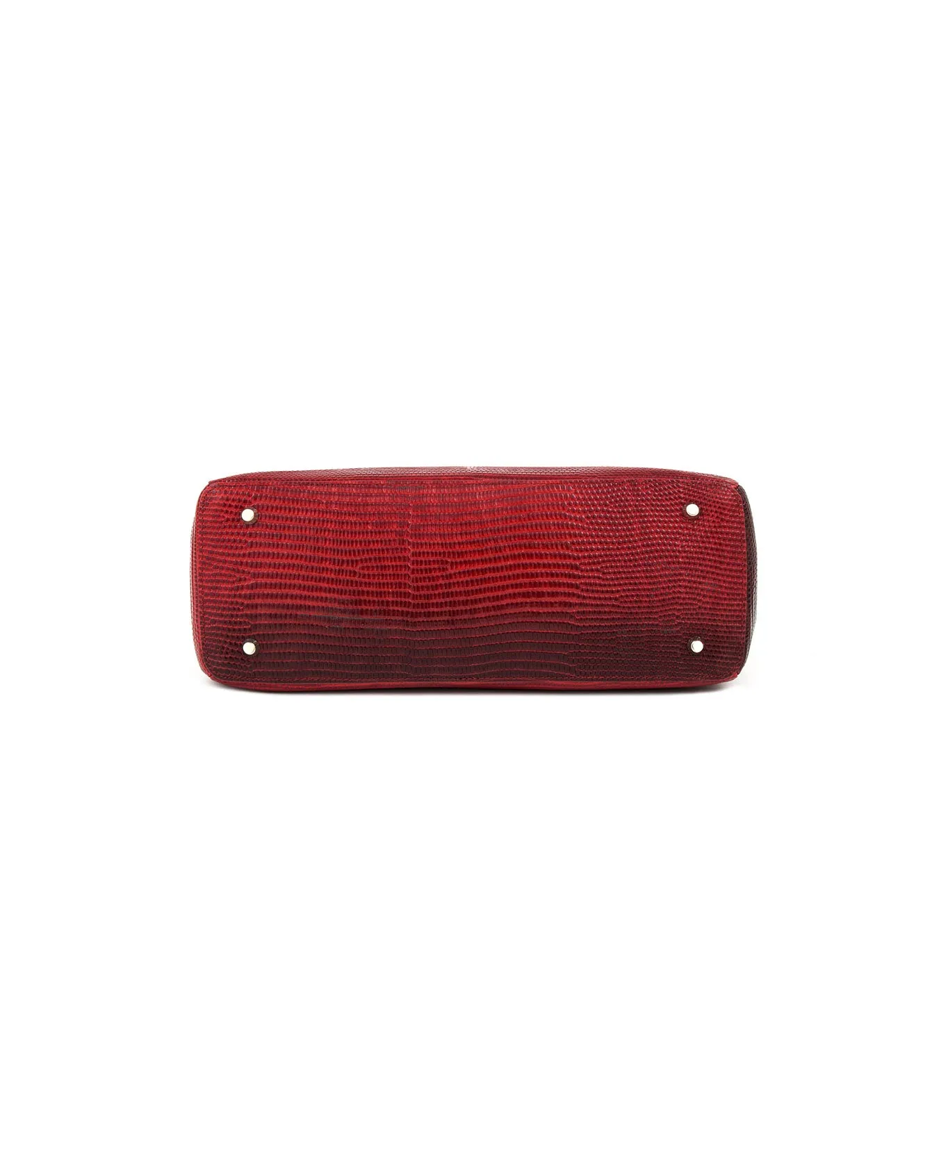 Luigia Leather Bag Lizard Print degraded red