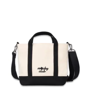 MACKY Golf: Canvas Sporty Tote Bag - White/Black